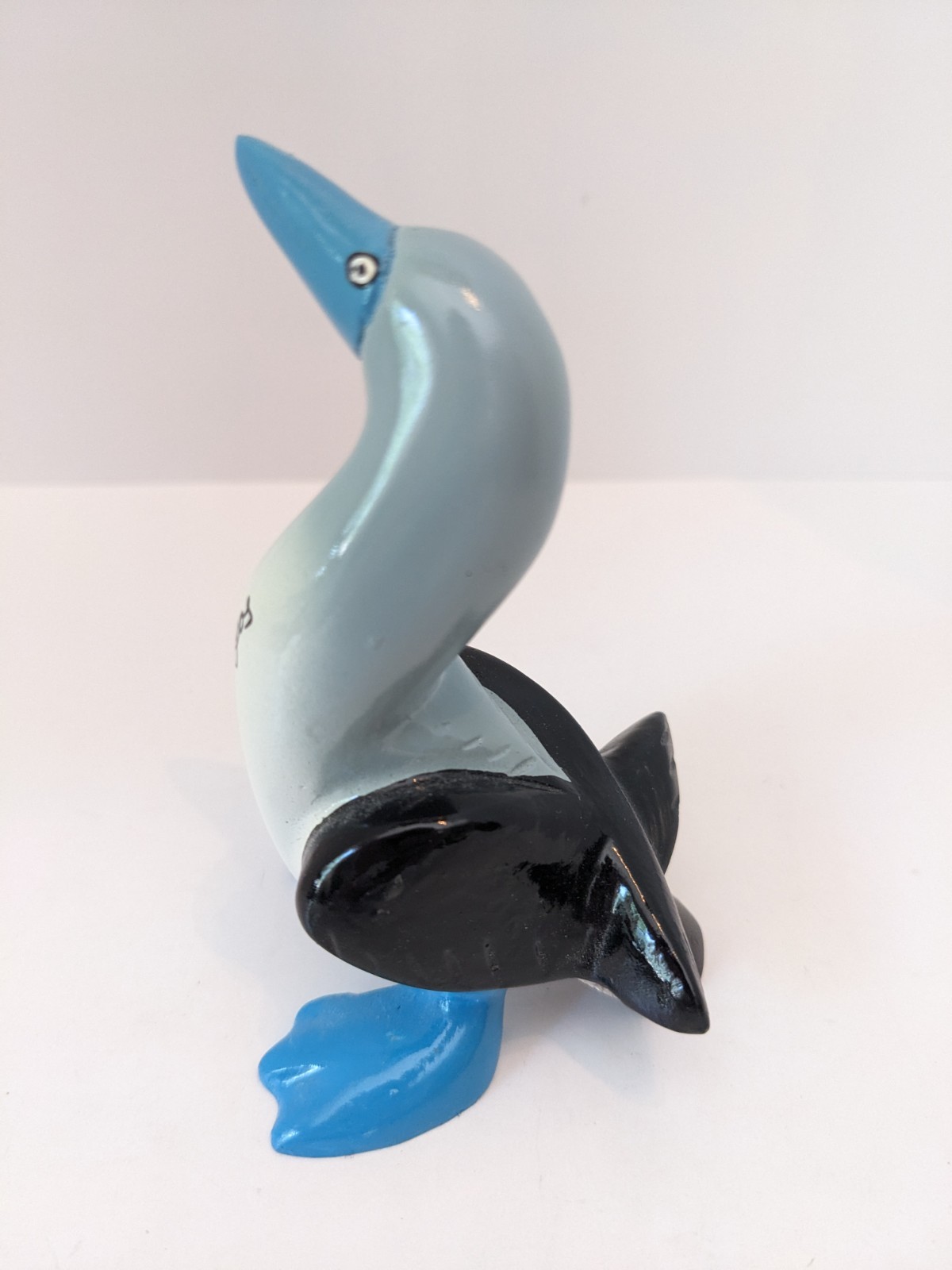 Blue Footed Booby Bird Ceramic Hand Painted Figurine