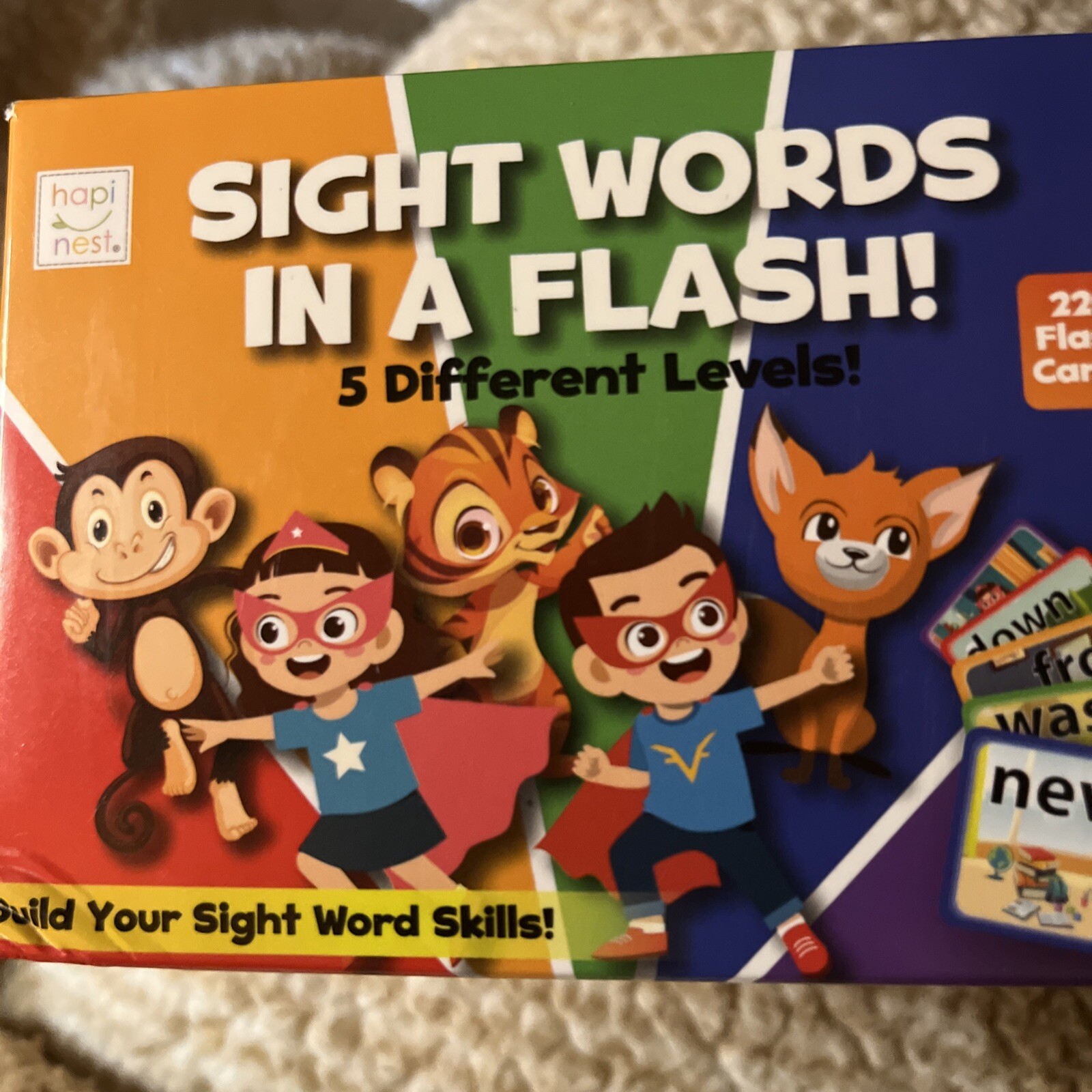 SpringFlower Sight Words Flash Cards with PicturesMotions&Sentences 220 Dolch…