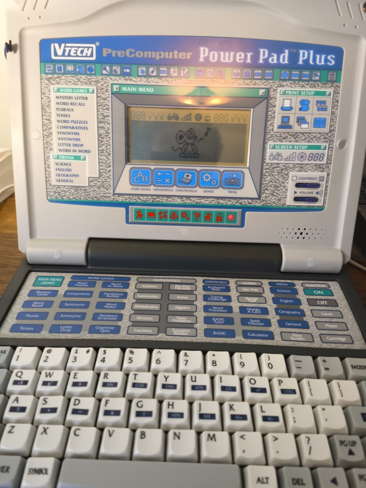 VTech Pre-Computer Power Pad Pro Vintage Educational Laptop Toy Tested w Box
