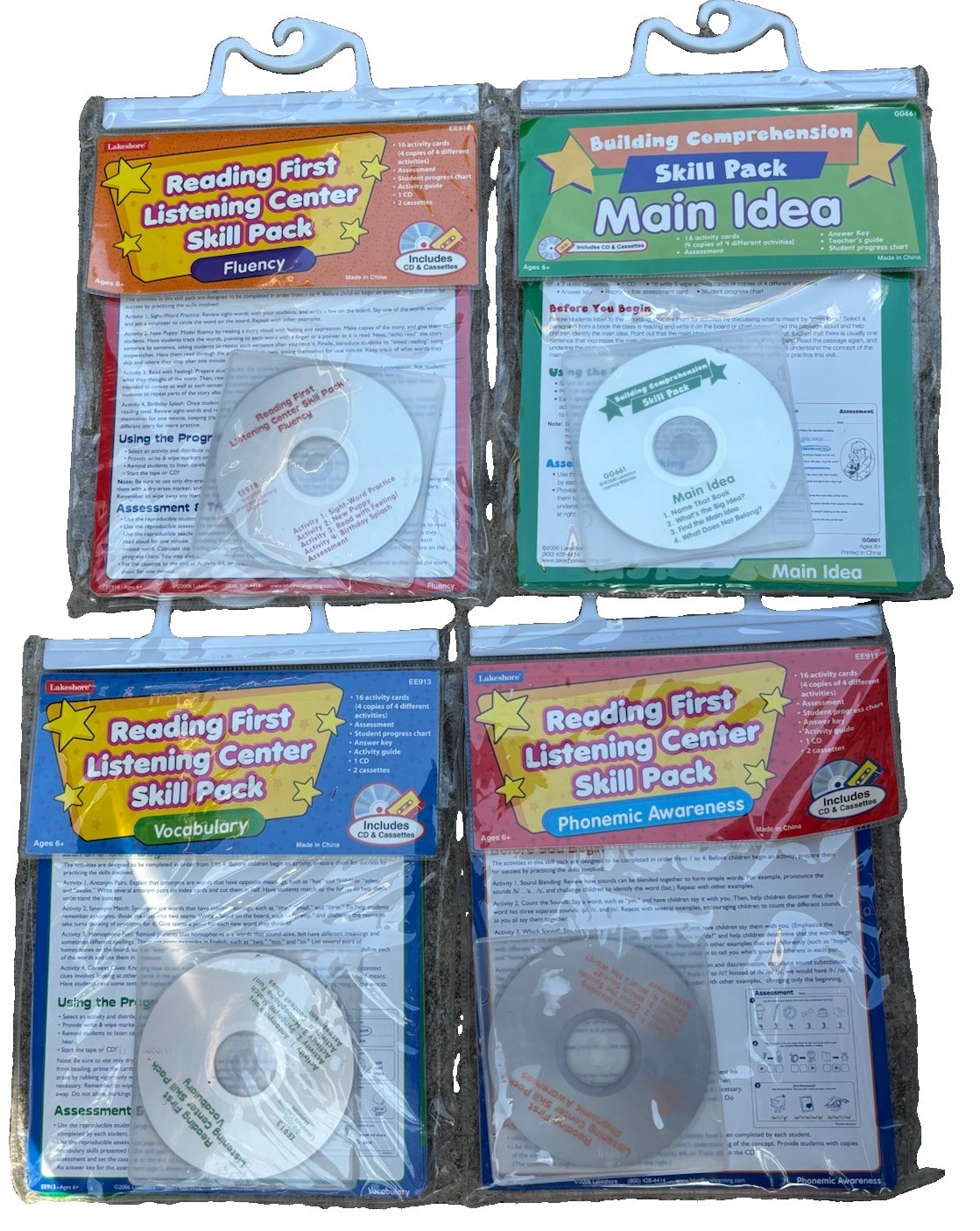 Lakeshore Learning Building Skill Packs (4) CDs Centers Small Group ELAR GT