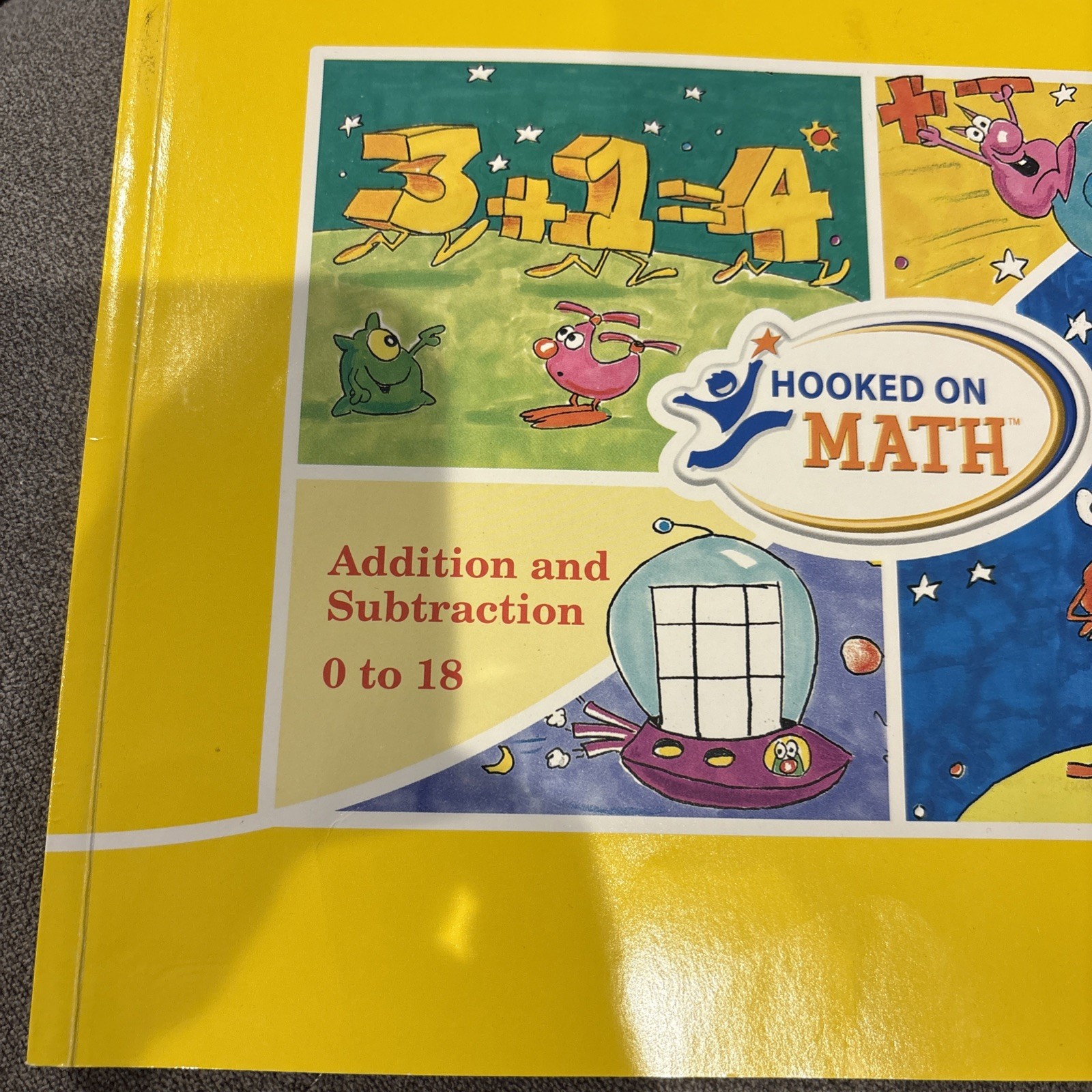 Hooked on Math Yellow Workbook Addition & Subtraction Numbers 0-18 BOOK ONLY