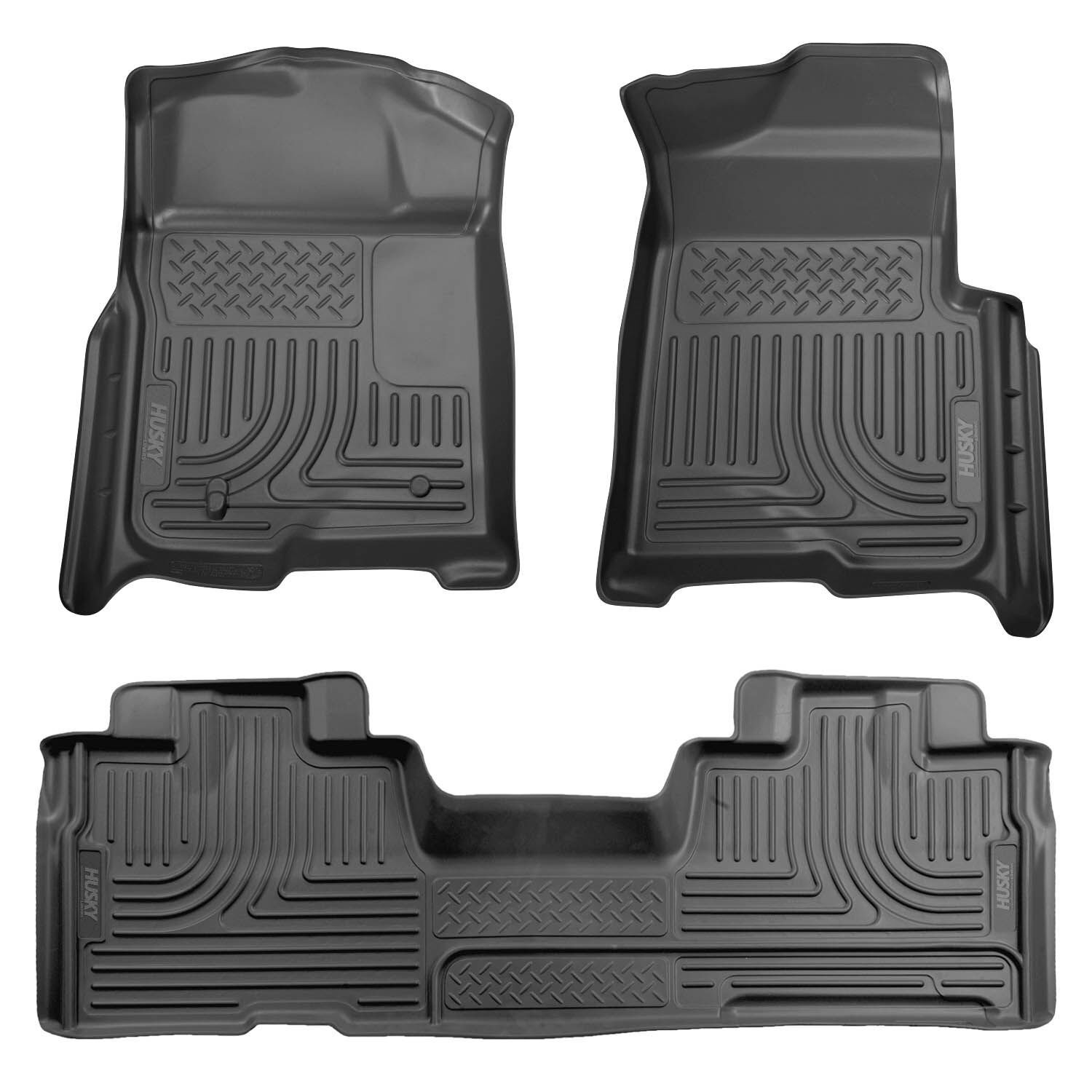 0914 F150 Supercab Weatherbeater Front/2 Nd Seat Floor Liners Black