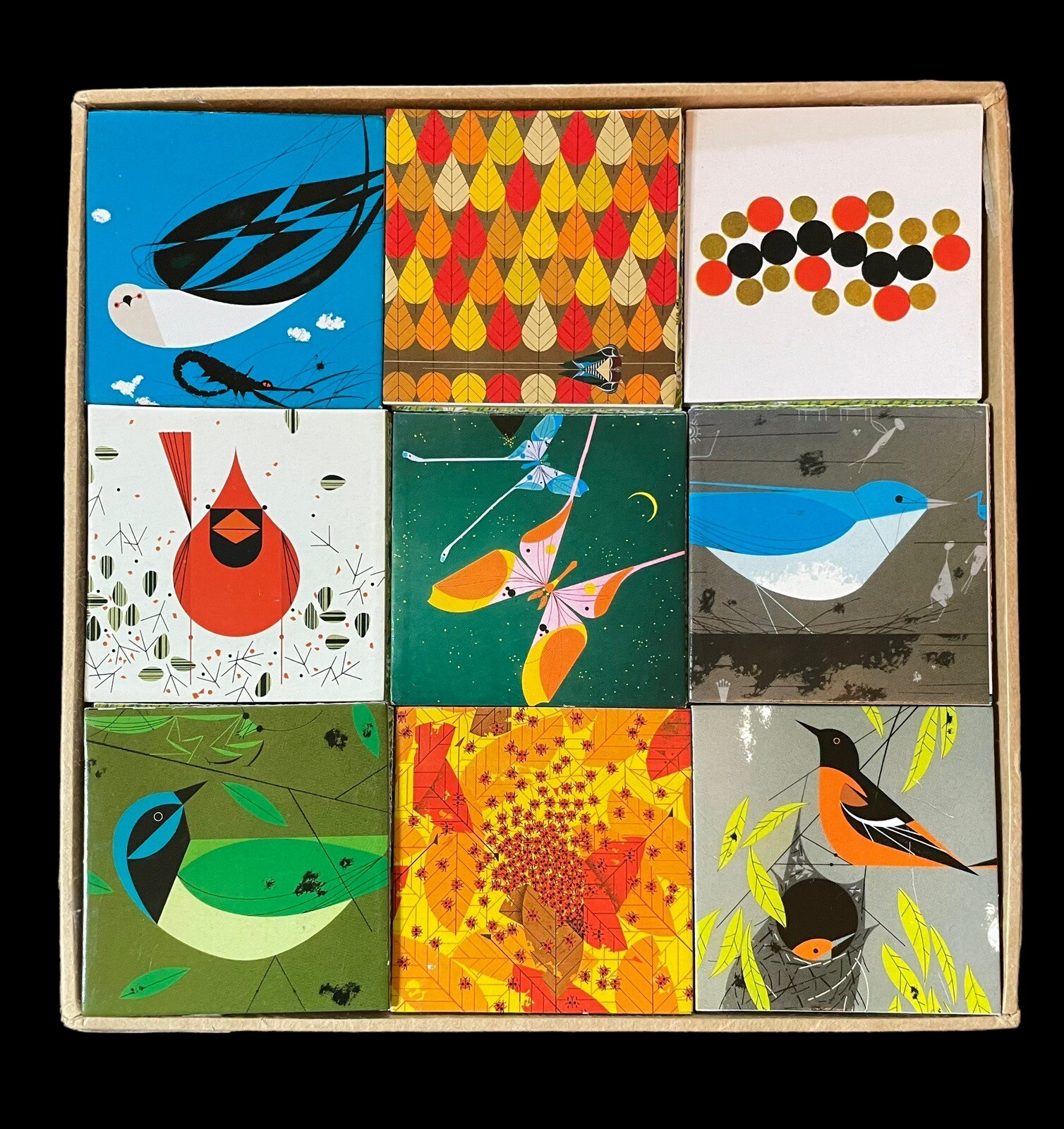 American Artist Charley Harper Memory Game Ammo Books Nature Scenes Rare MCM