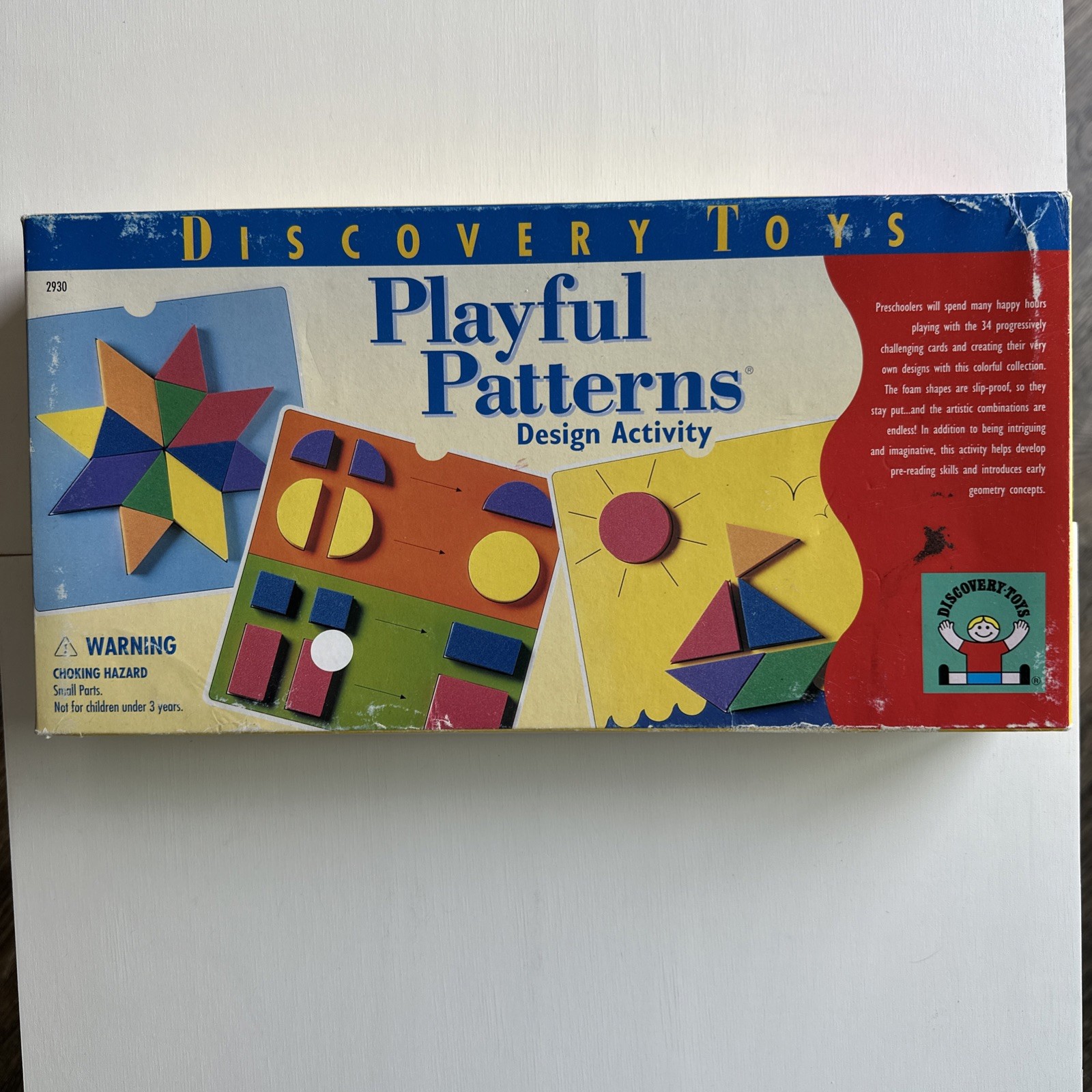 Discovery Toys Playful Patterns Design Activity Vintage 1996 Geometry Prereading
