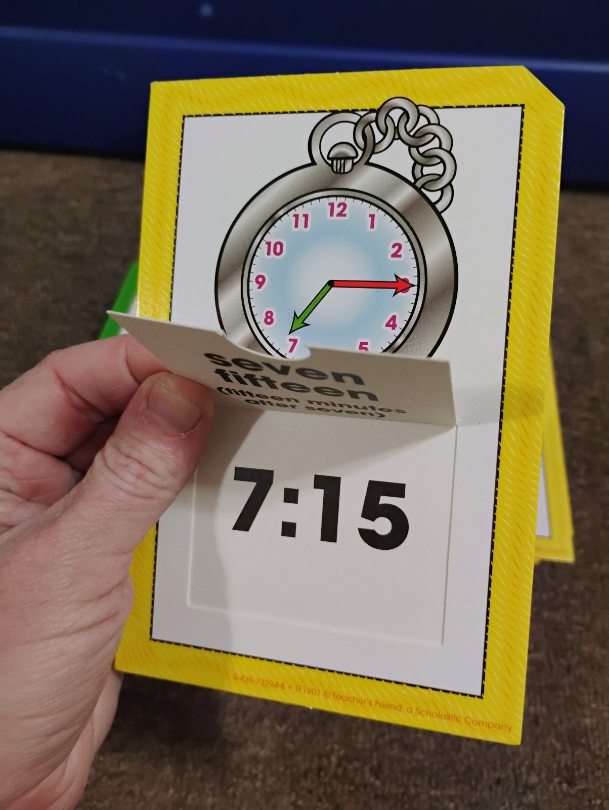 Scholastic Flip-Open Flash Cards Money & Telling Time COMPLETE