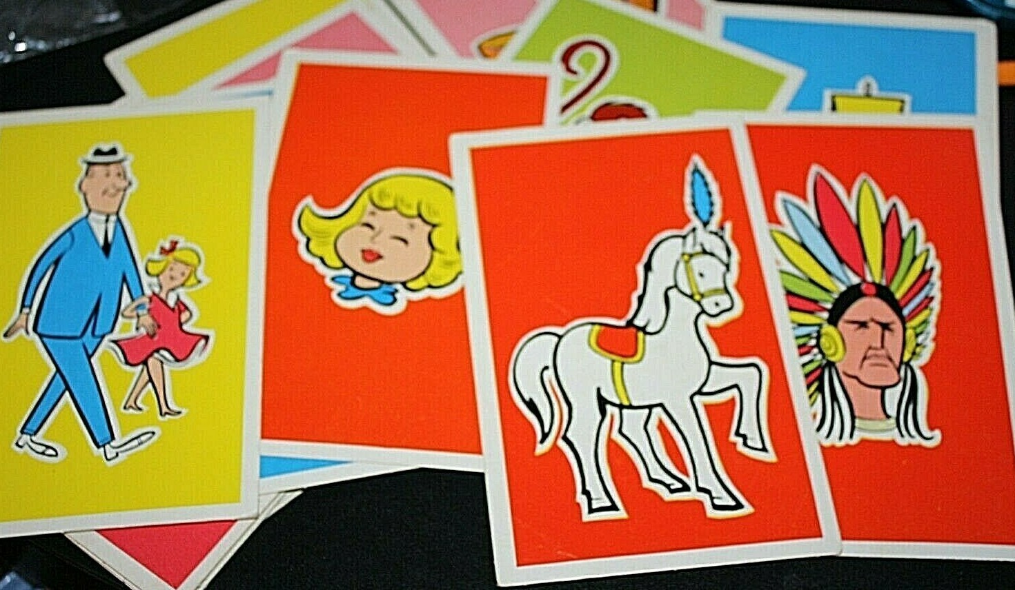Vtg 1960s Flash Cards Upper Case Letters Complete Set Color Pictures Class -W 9