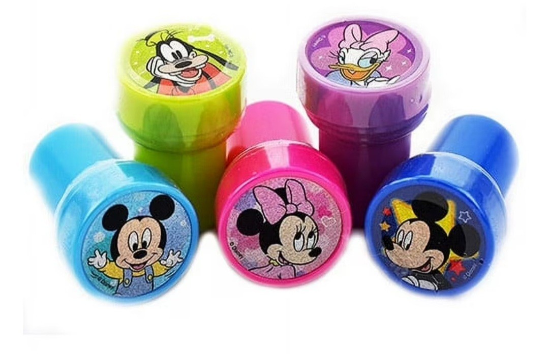 10 pcs Disney Mickey & Friend Self Inking Stamper Pencil Topper Party Bag Filler