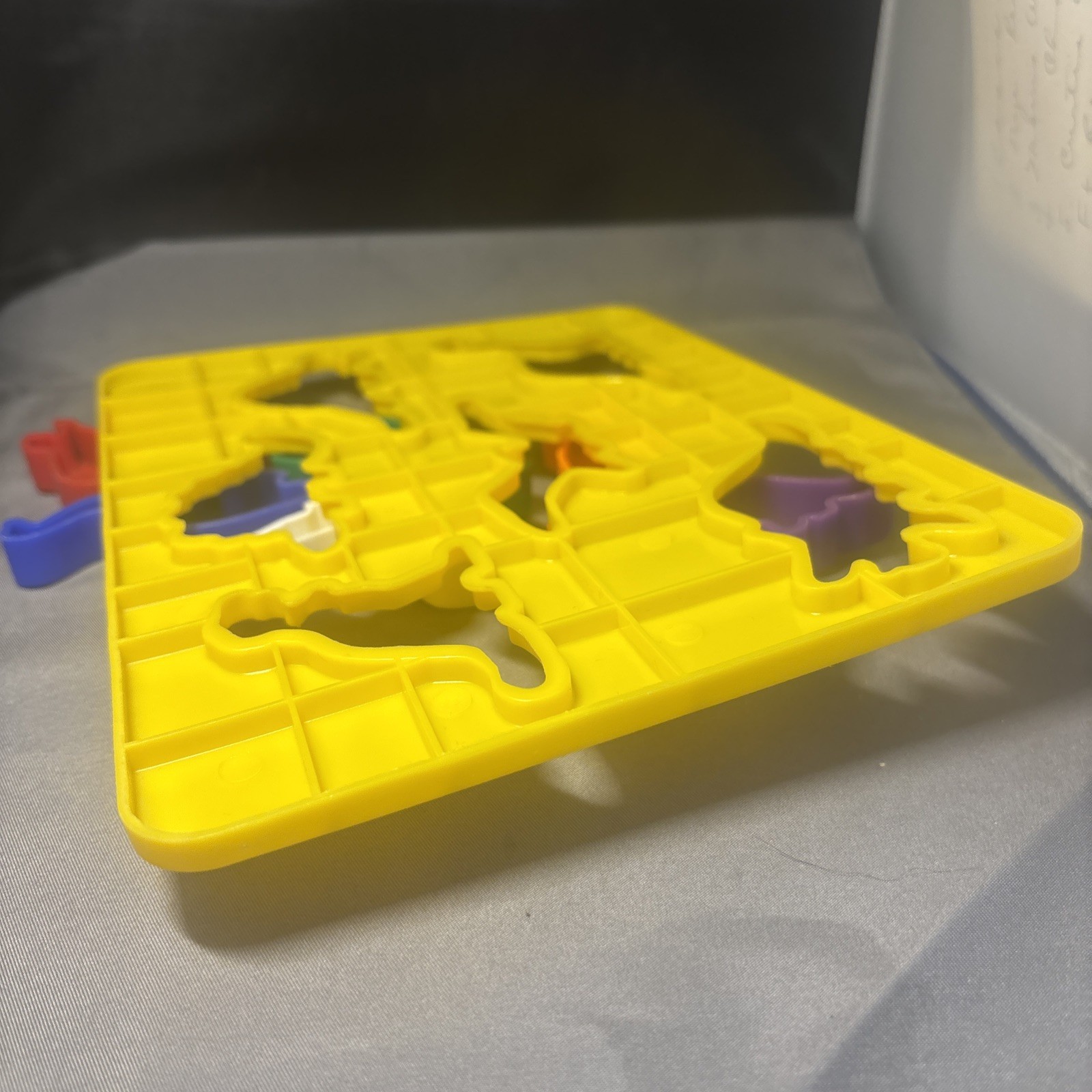 Vintage Place & Trace Puzzle Stencil Set Discovery Toys Car Dinosaur Animal Play