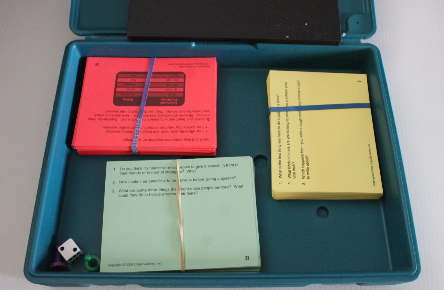 Vintage “The Reading Comprehension Game” by Linguisystems 2000 Missing 2 Pieces