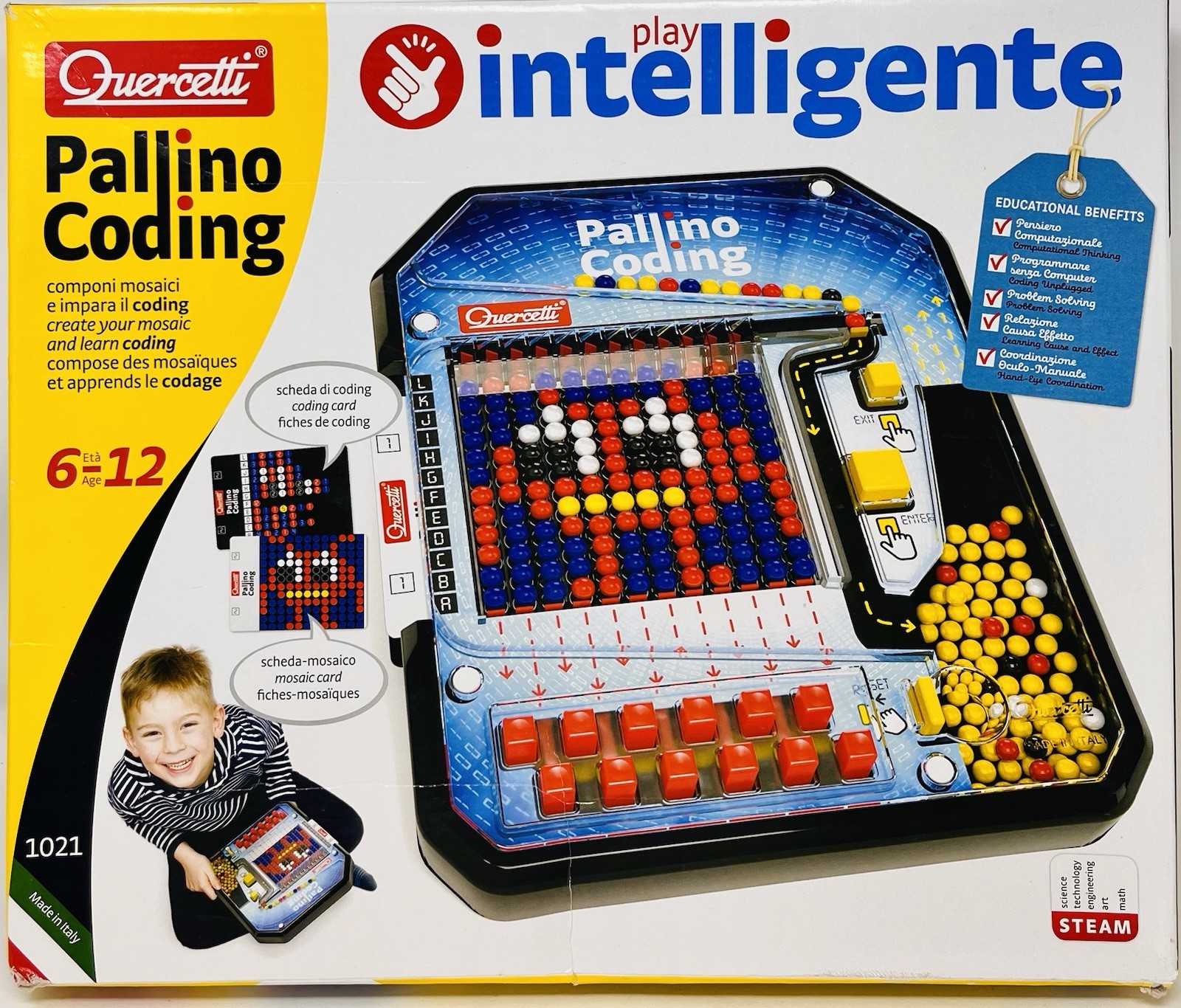 Quercetti Pallino Coding 1021 S.T.E.A.M. Made In Italy 2019 3+Years Damaged Box