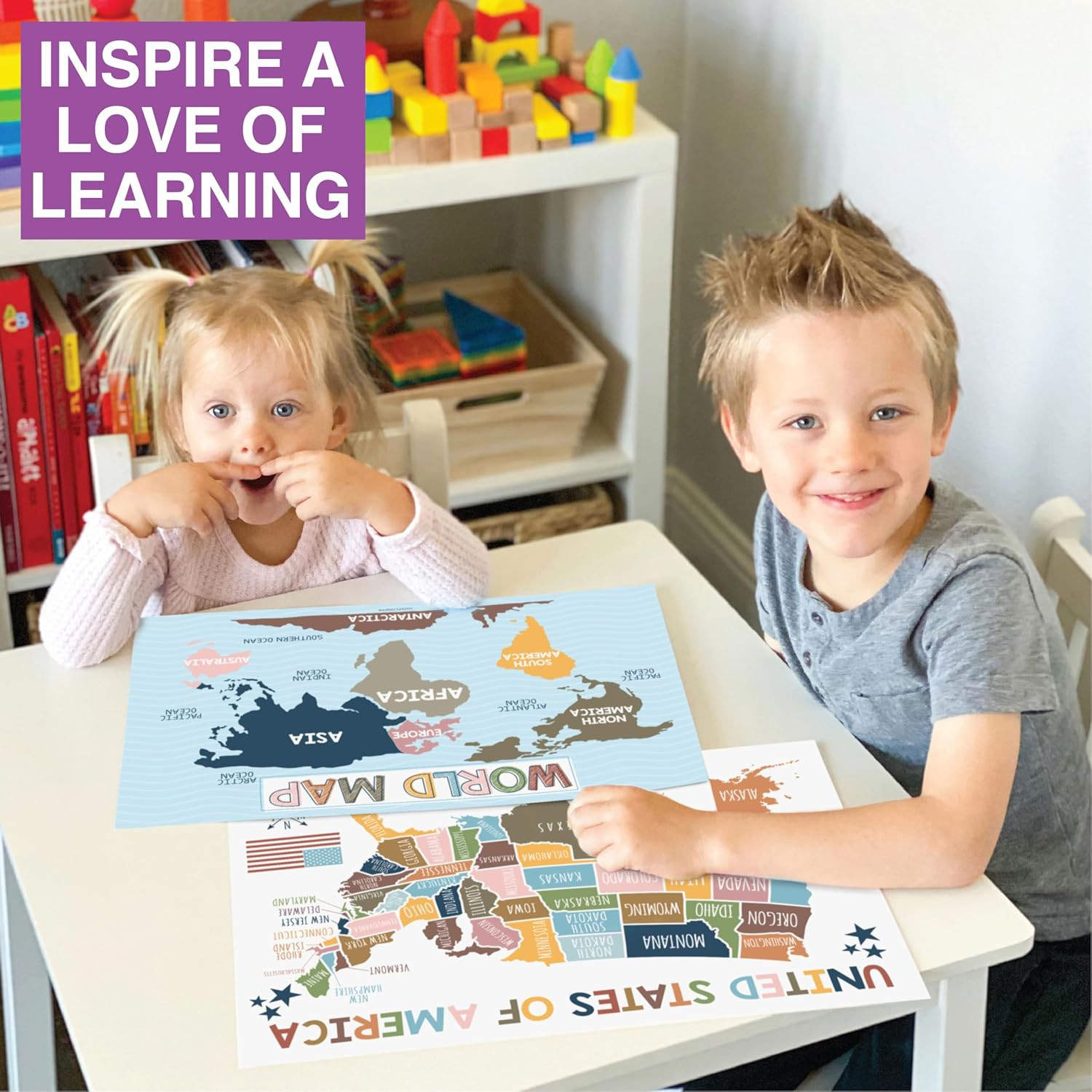 16 Educational Posters for Toddlers 1-3 – Learning Poster for Kids Ages 3-5, Alp