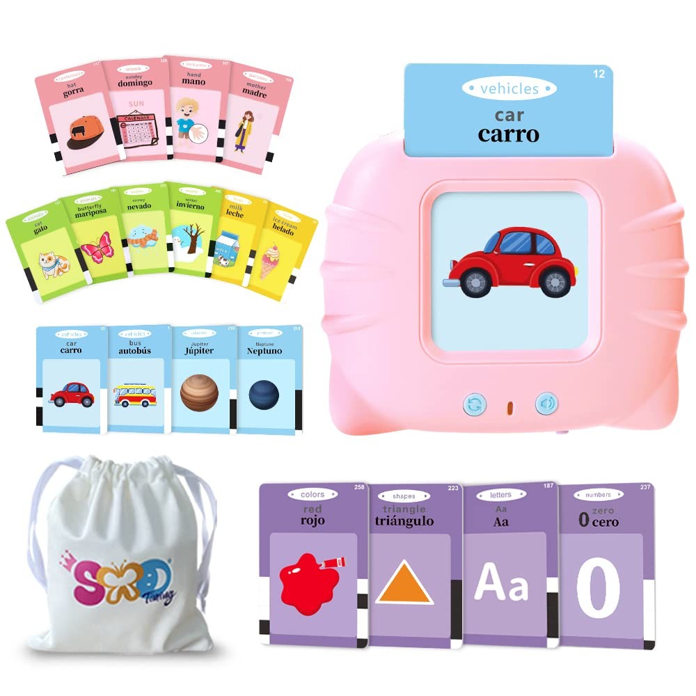 Spanish-English Flash Cards for Kids: ABC, Numbers, Colors, Shapes, Ages 1-8