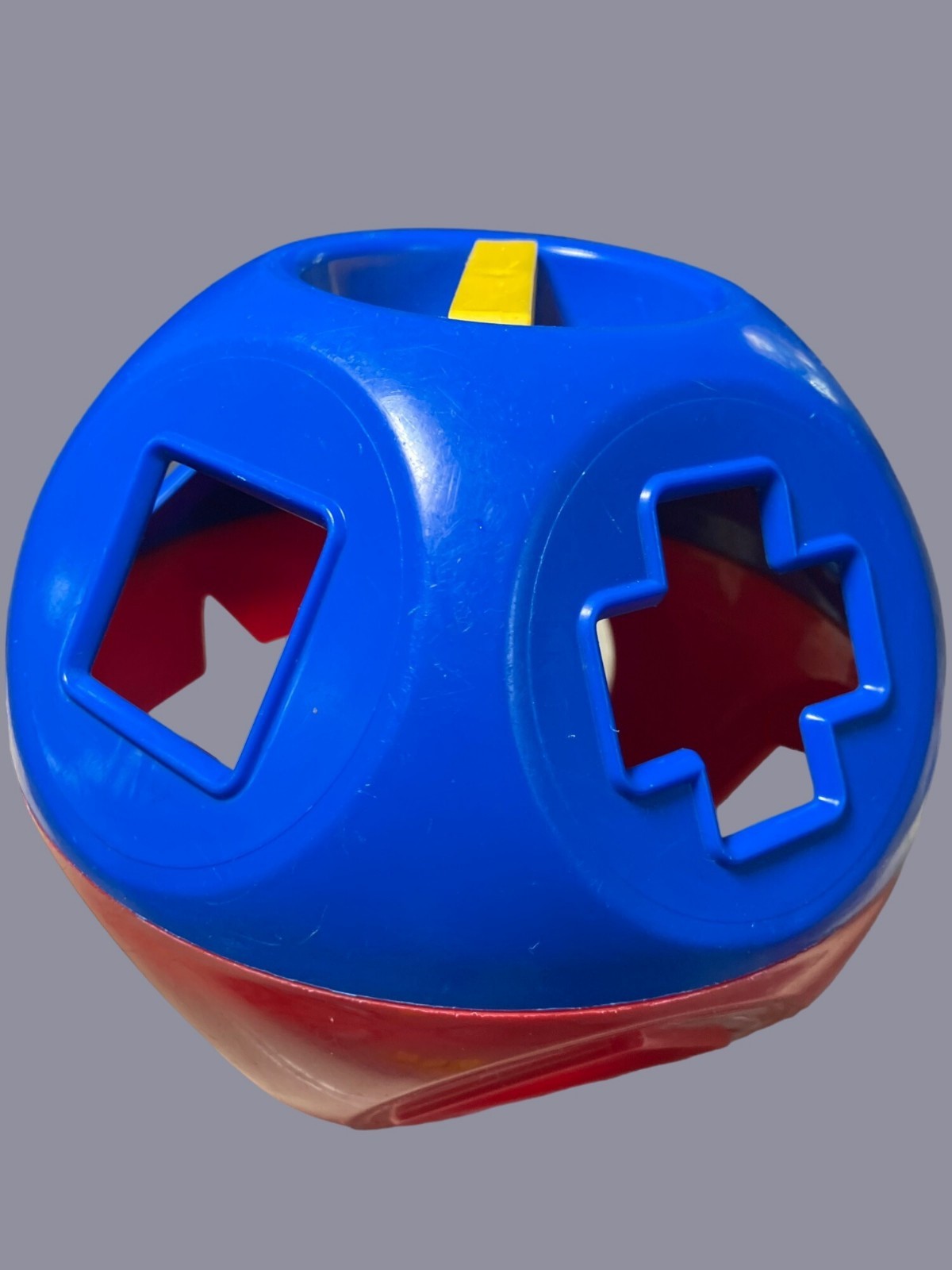Tupperware Vintage Shape O Ball Shape Sorter Toy Blue Red Yellow