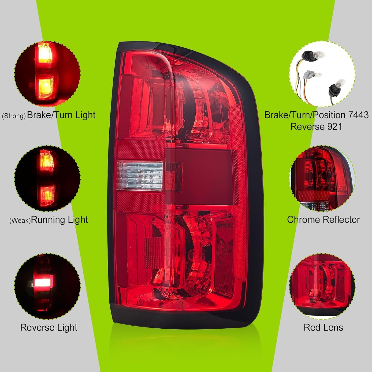 Compatible with 2015-2022 Chevrolet Chevy Colorado Rear Tail Light Assembly with