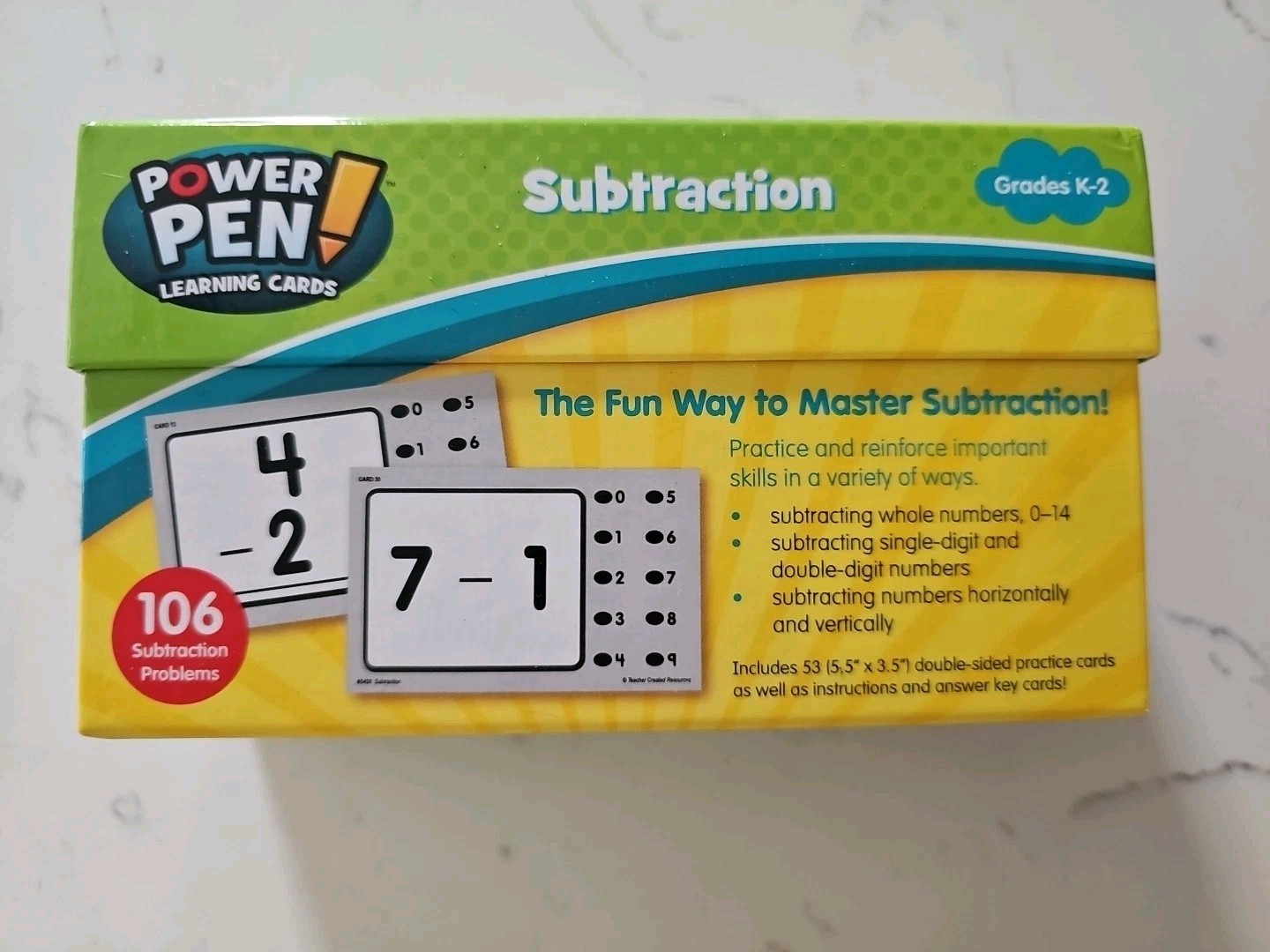 Teacher Created Resources Power Pen Learning Cards, Subtraction