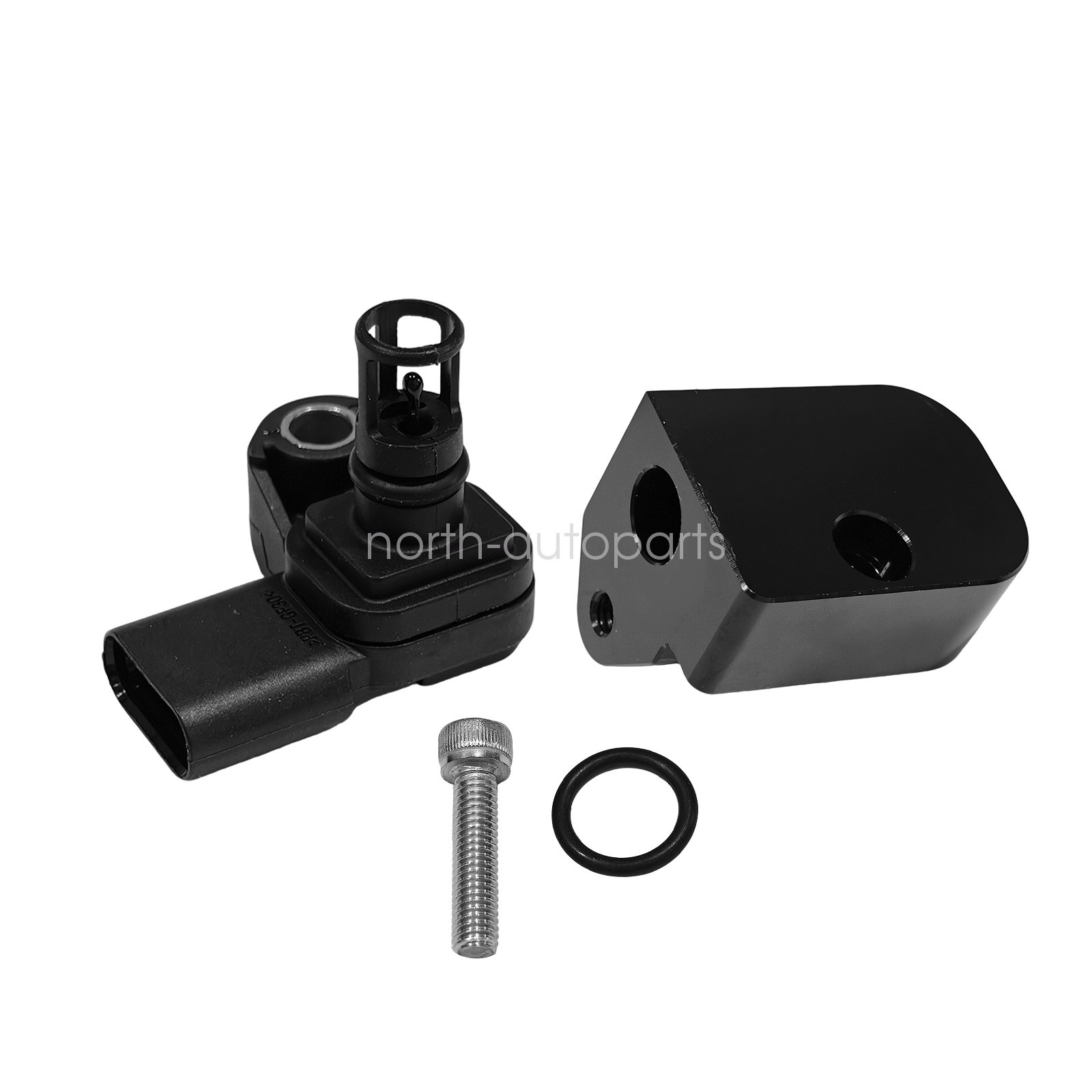 Intake Air Pressure and Temperature Sensor + Black Spacer Kit Fit for Chevrolet
