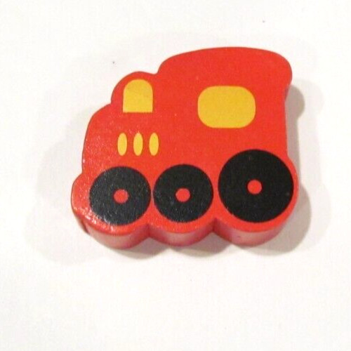 Lot of 7 Colorful Wooden Beads Bus Train Car Tree Stop Sign Tractor Boat / Ship