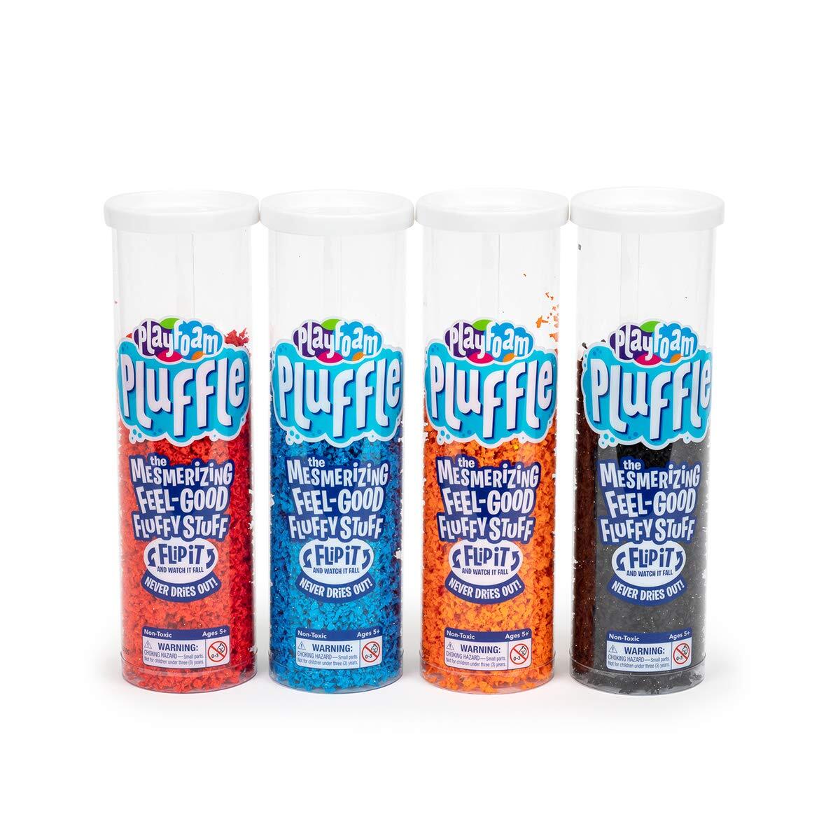Playfoam Pluffle Sensory Bins 4 Pack Non Toxic Fluffy Learning Toy for Kids