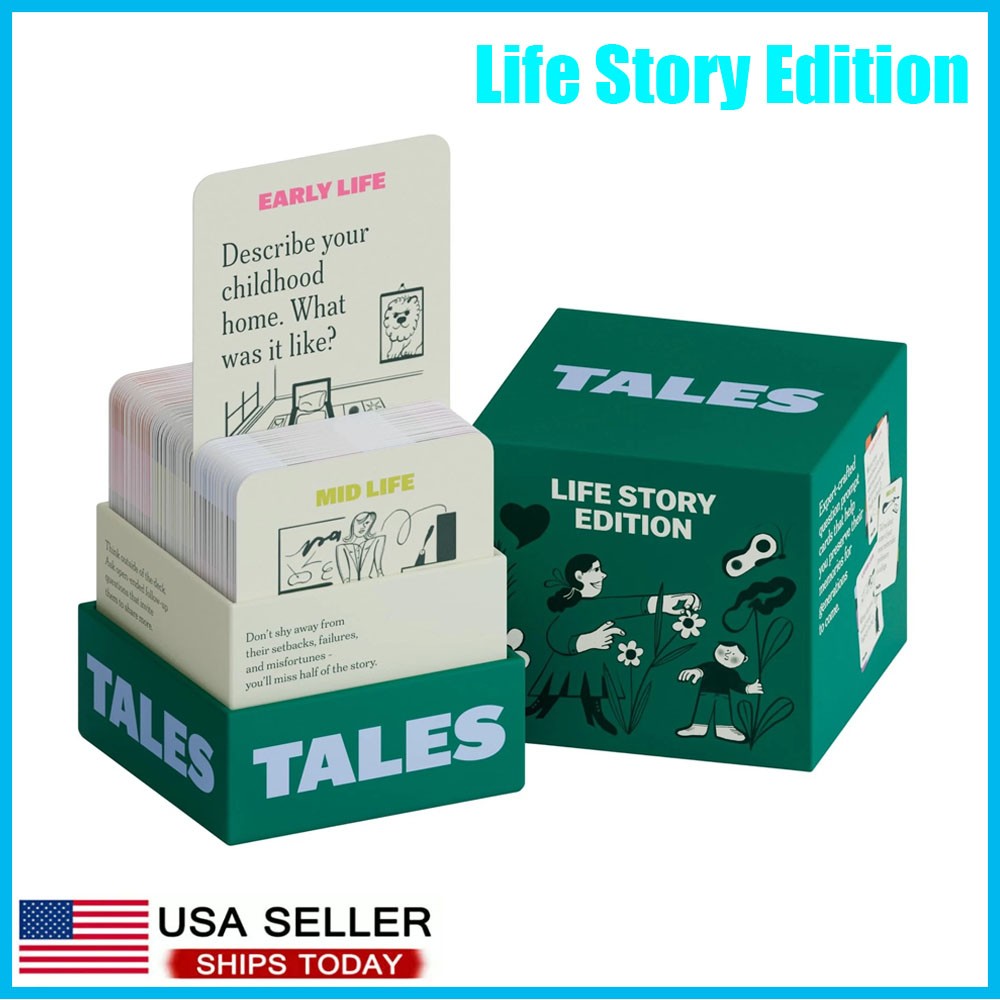 Conversation Card Game TALES 150 Life Story Interview Kit Families Cards Parents