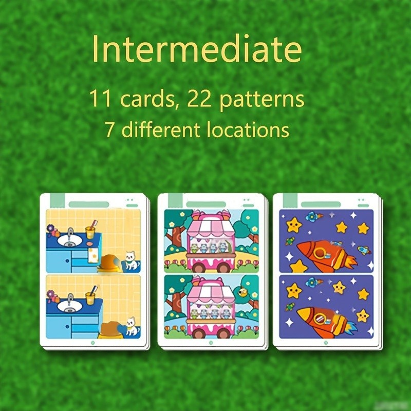 Reusable Find the Difference Game for Kids Focus & Attention Training Toy
