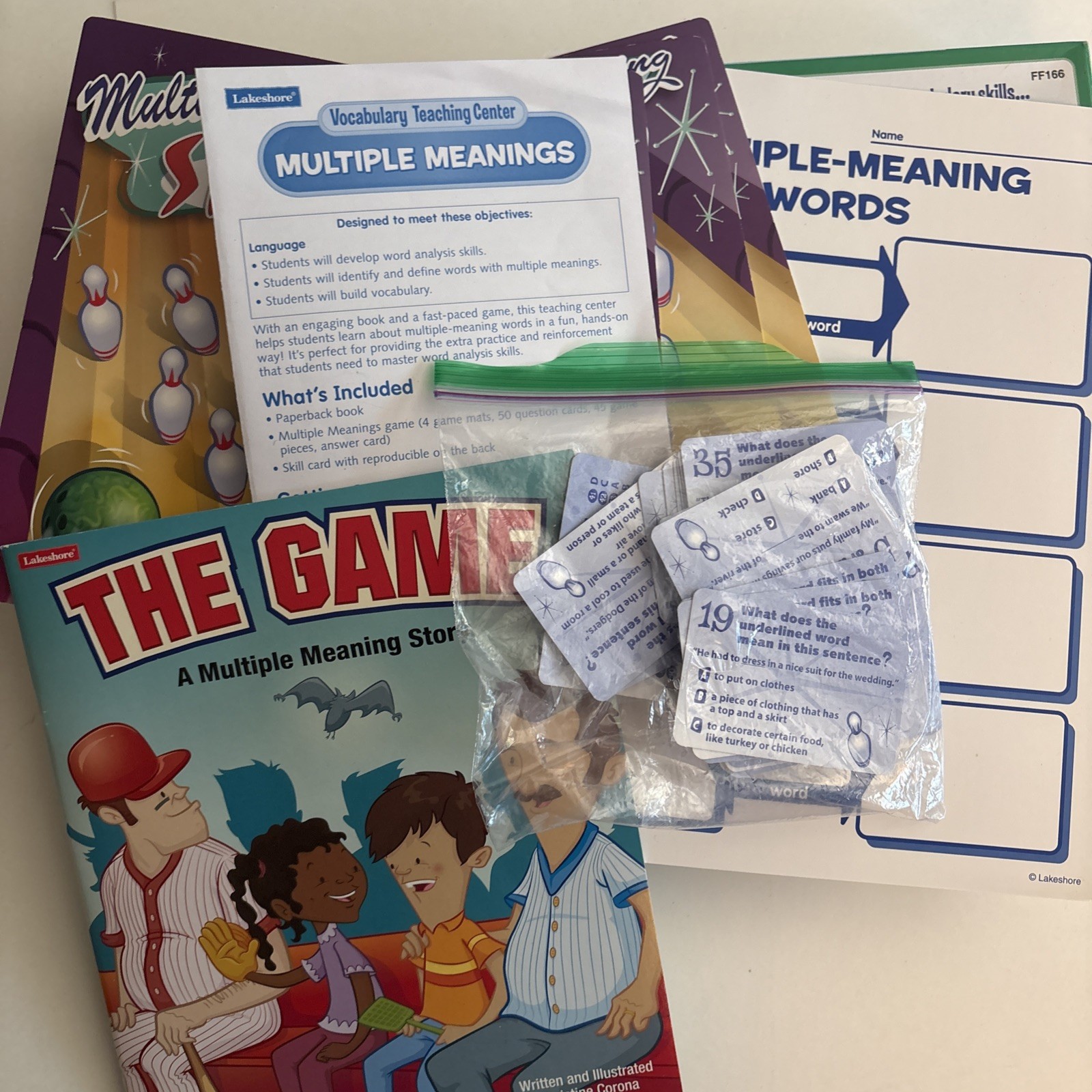 Learning Center Lakeshore Activity Set Lot Of 14 Games 6+ Homeschool Education