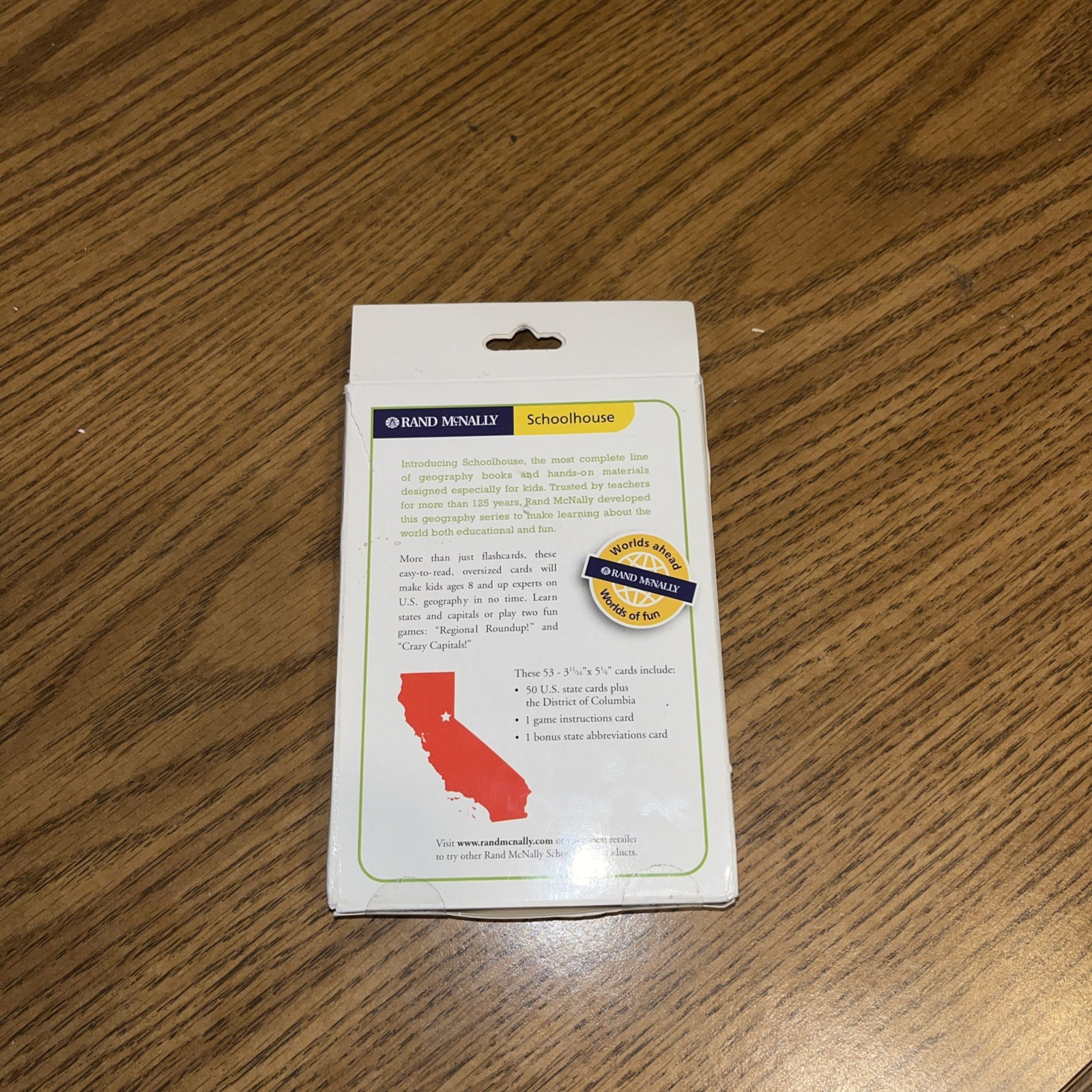 Rand McNally Schoolhouse U.S. States & Capitals Flashcards and Games New Sealed