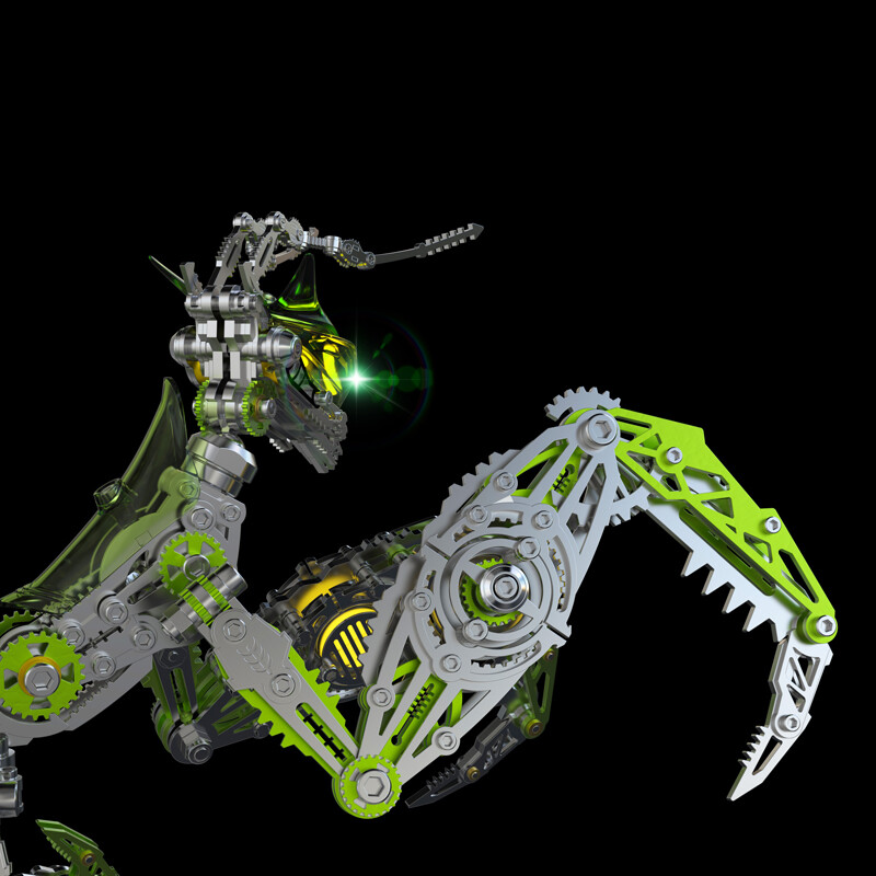 Mechanical Praying Mantis Movable Light Creative Toy Ornament Birthday Gift