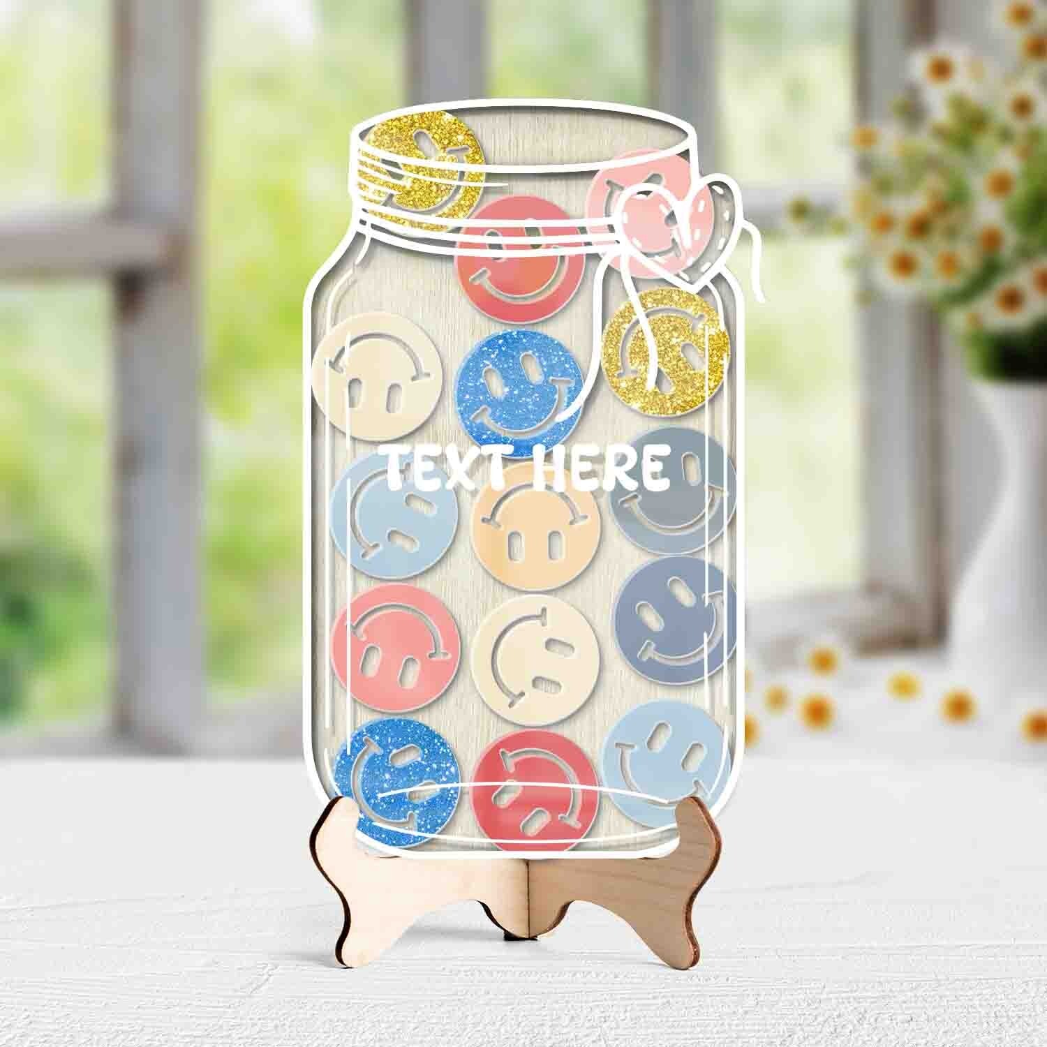Customized Magnetic Reward Jars for Kids, Reward Chart with Smile Tokens