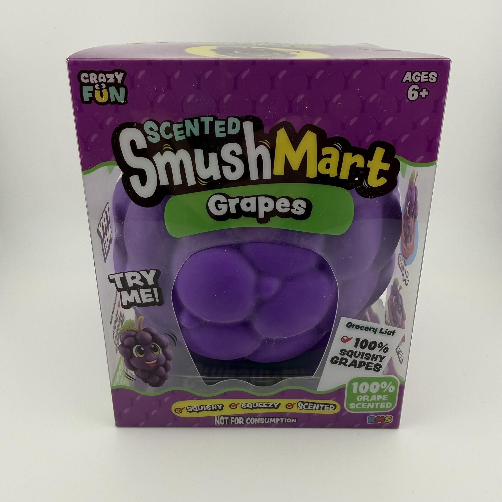 Smush Mart Scented Grapes JUMBO VIRAL SQUISHY 6” Crazy Fun