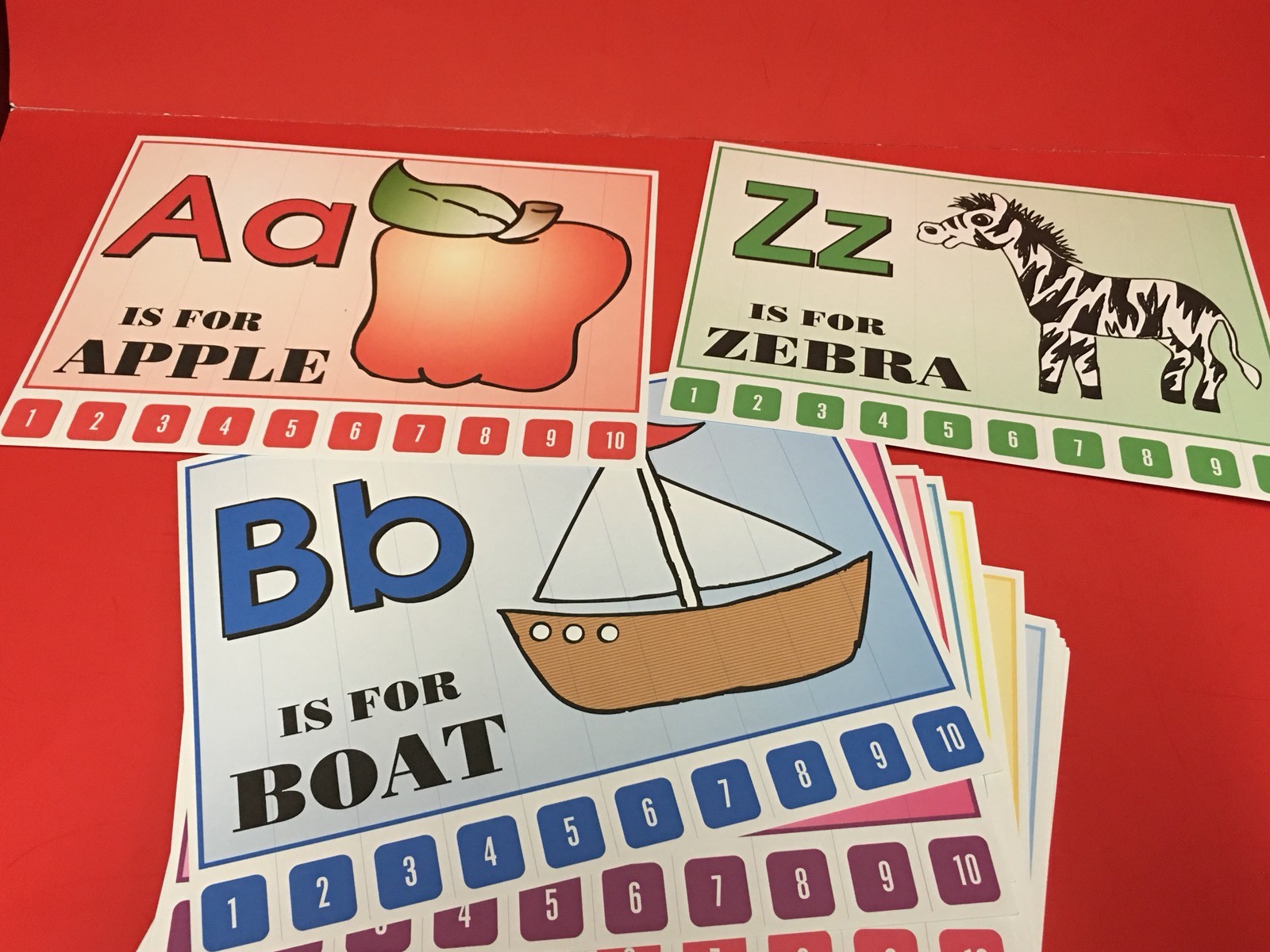 Letter Puzzles Complete Set – Number Sequencing Puzzle, numbers 1-10 Laminated#