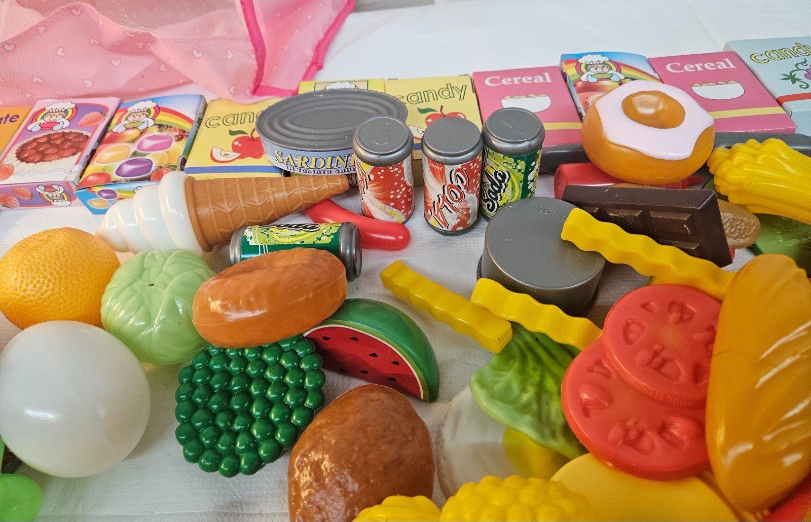 GI-GO Toys 100 Piece Grocery Food Item Toys Pretend Play Toys w Bag