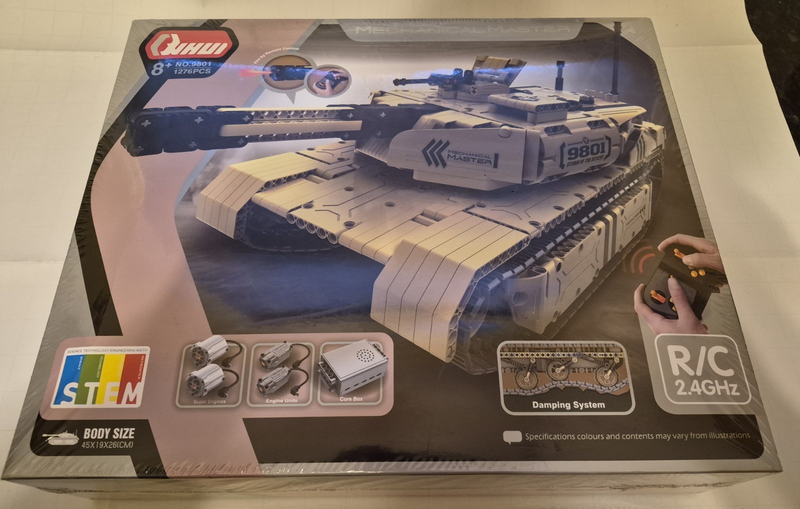 Qihui 9801 STEM Mechanical Master Tech Bricks RC Tank Building Blocks Remote Con