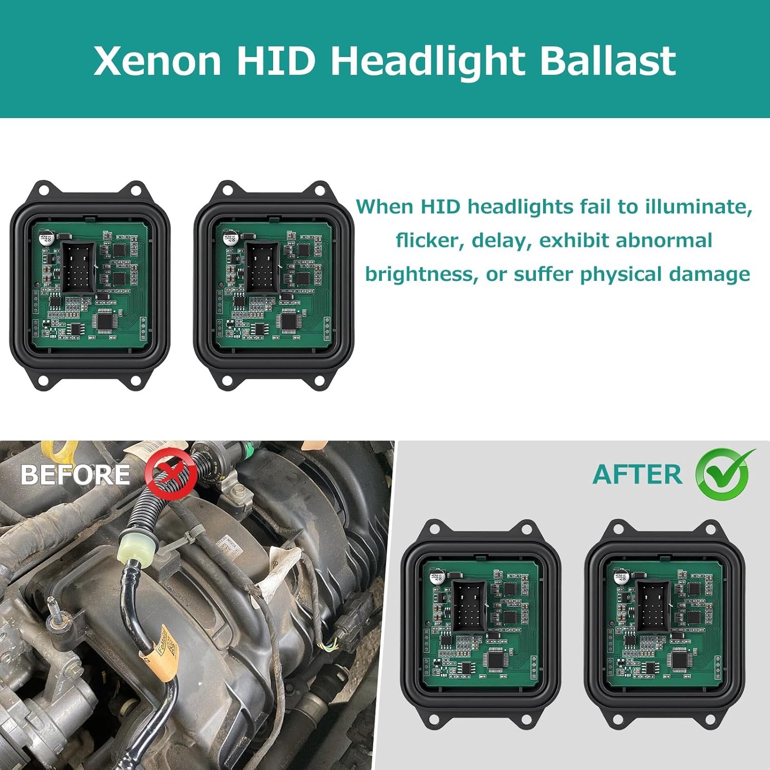 2Pcs 63117182396 Xenon HID Headlight Ballast for BMW 328i 335i xDrive 328xi 335d