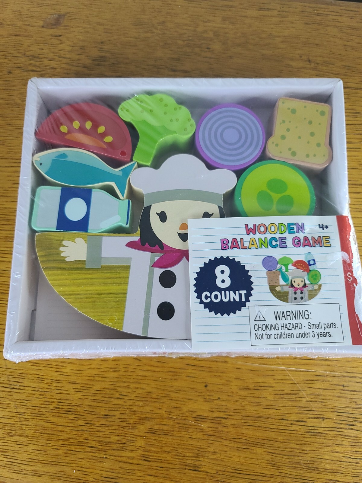 Wooden Food Balance Game by Ankyo 8 Pieces Educational Puzzle