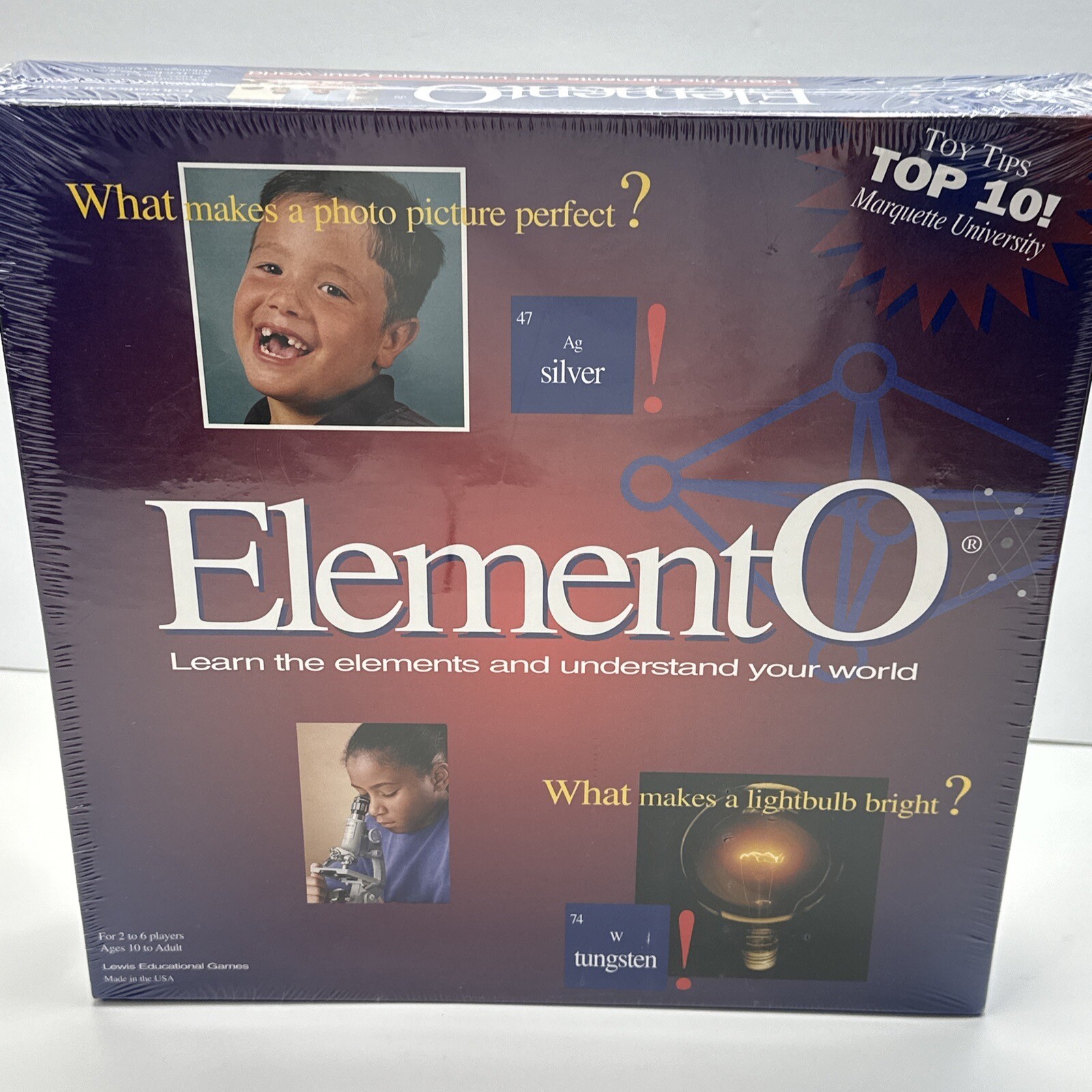 Periodic Table ElementO Learning Board Game 1996 Vintage