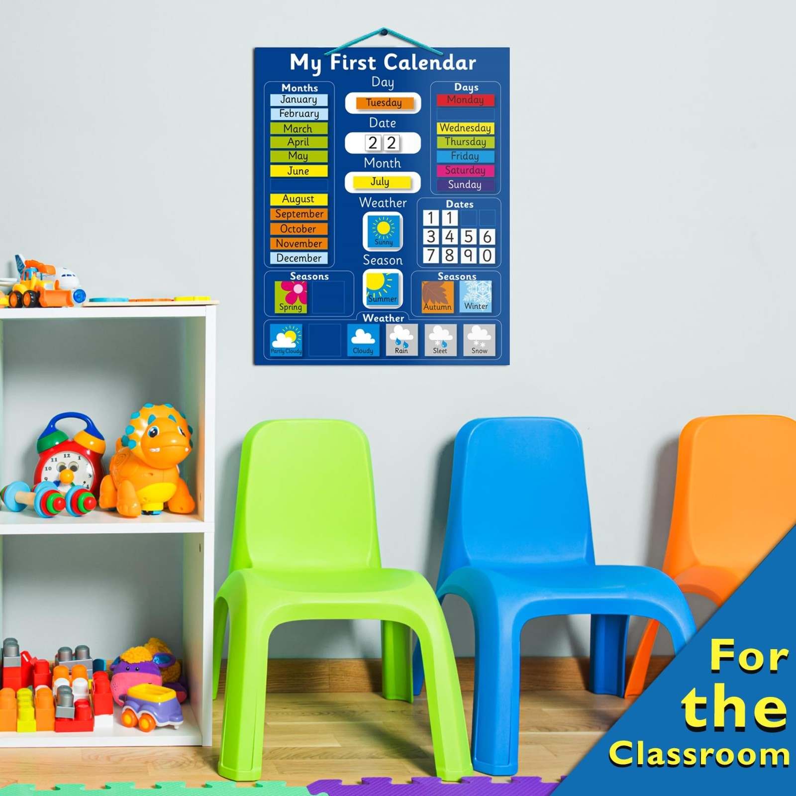 Interactive Magnetic Learning Calendar for Kids – Fun Educational Tool for Time,