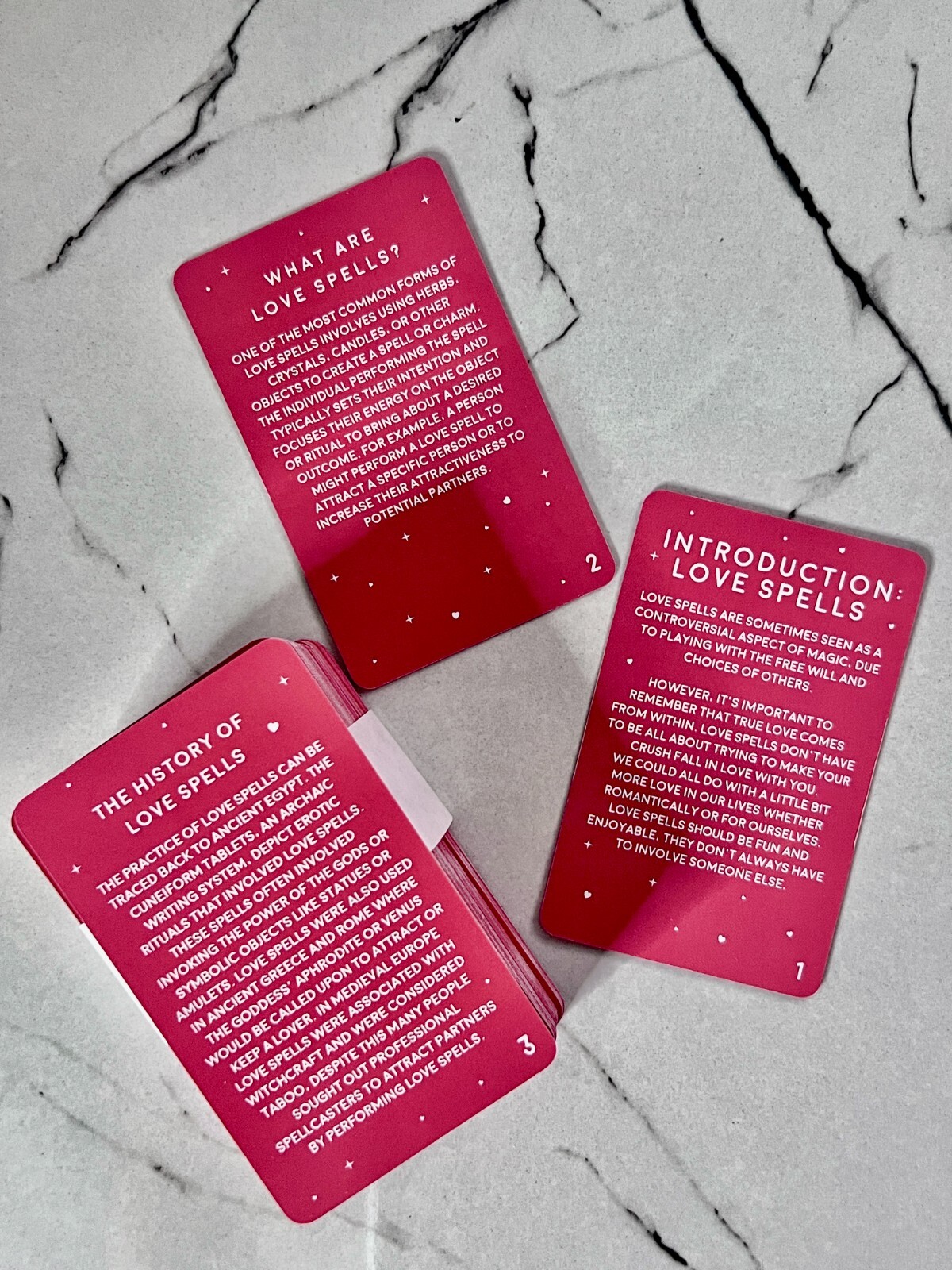 Love Spells Set of 100 Cards To Spark Romance into your Life with these Rituals