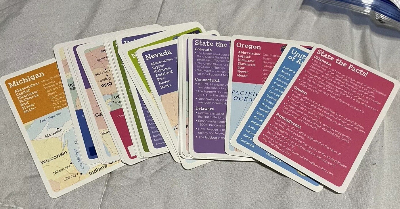United States Flash Cards Facts, Giant Puzzle, Magnet Puzzle