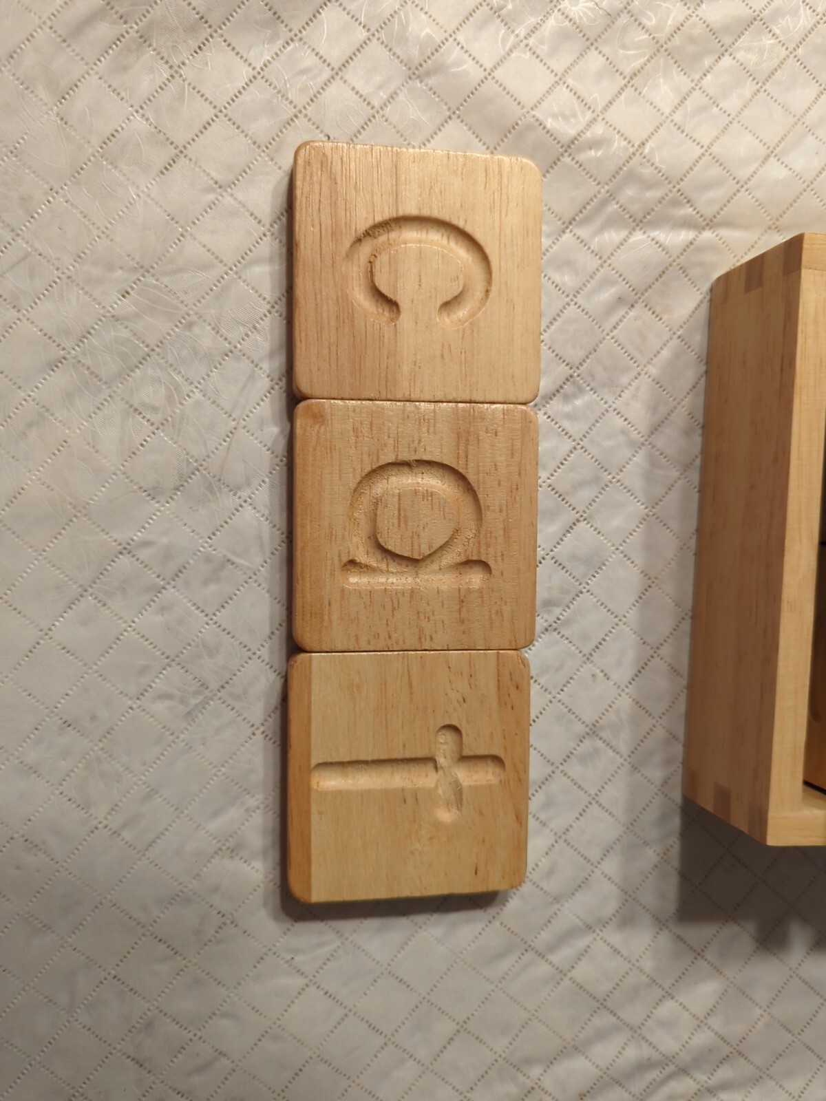 Solid Beechwood Alphabet Tracing Blocks, Learning Letter Formation, Double-Sided