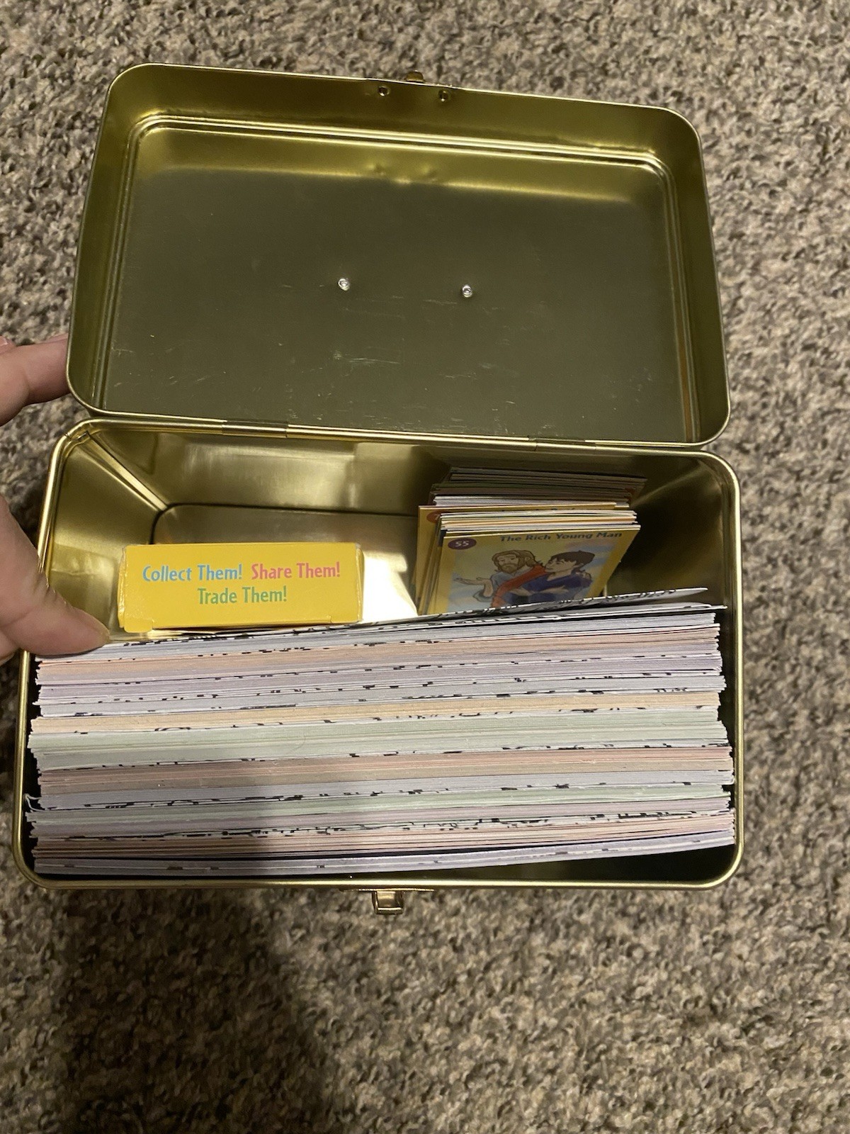 Great Bible Adventures Tin Box w/ Bible Fun Cards for Kids Sunday School Jessus