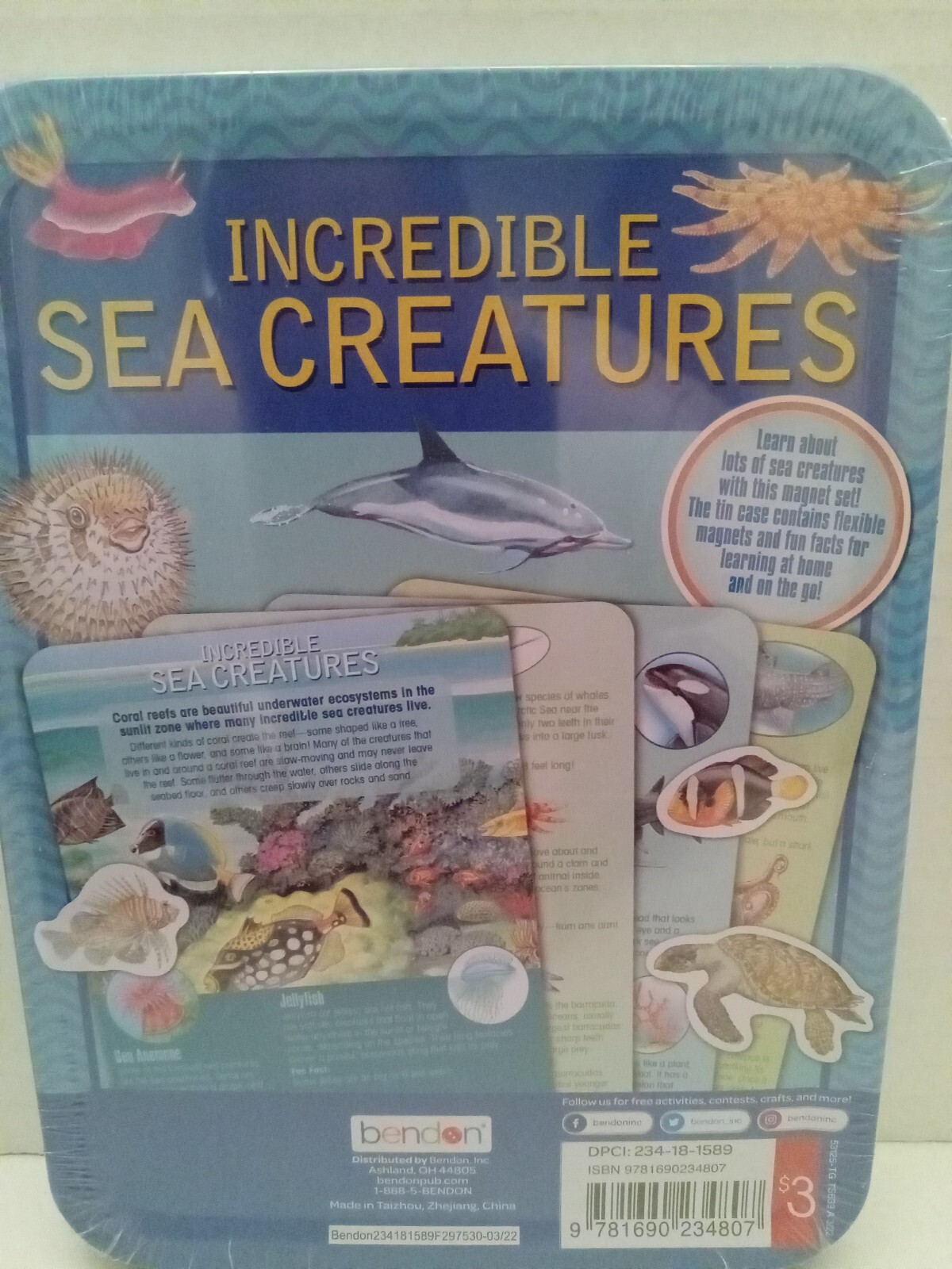 Magnetic Learning Activity Incredible Sea Creatures S.T.E.M. Educational Age 7+