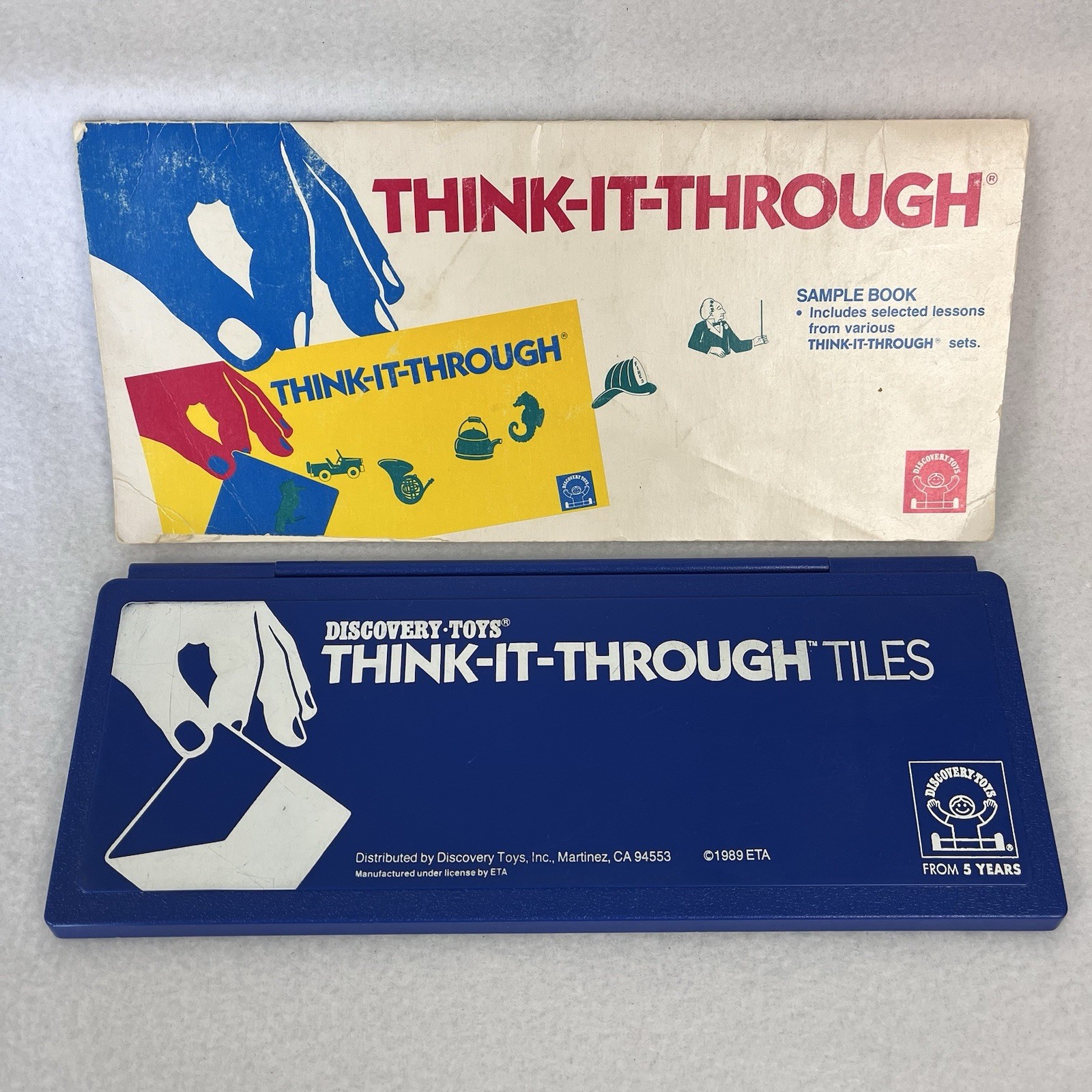 Vintage 1989 Discovery Toys Think-It-Through Tiles Children’s Learning Game