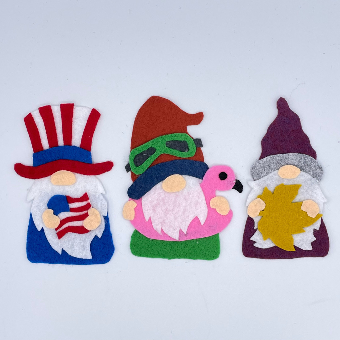 Gnomes All Year Round Felt Pieces for Felt or Flannel Board Play