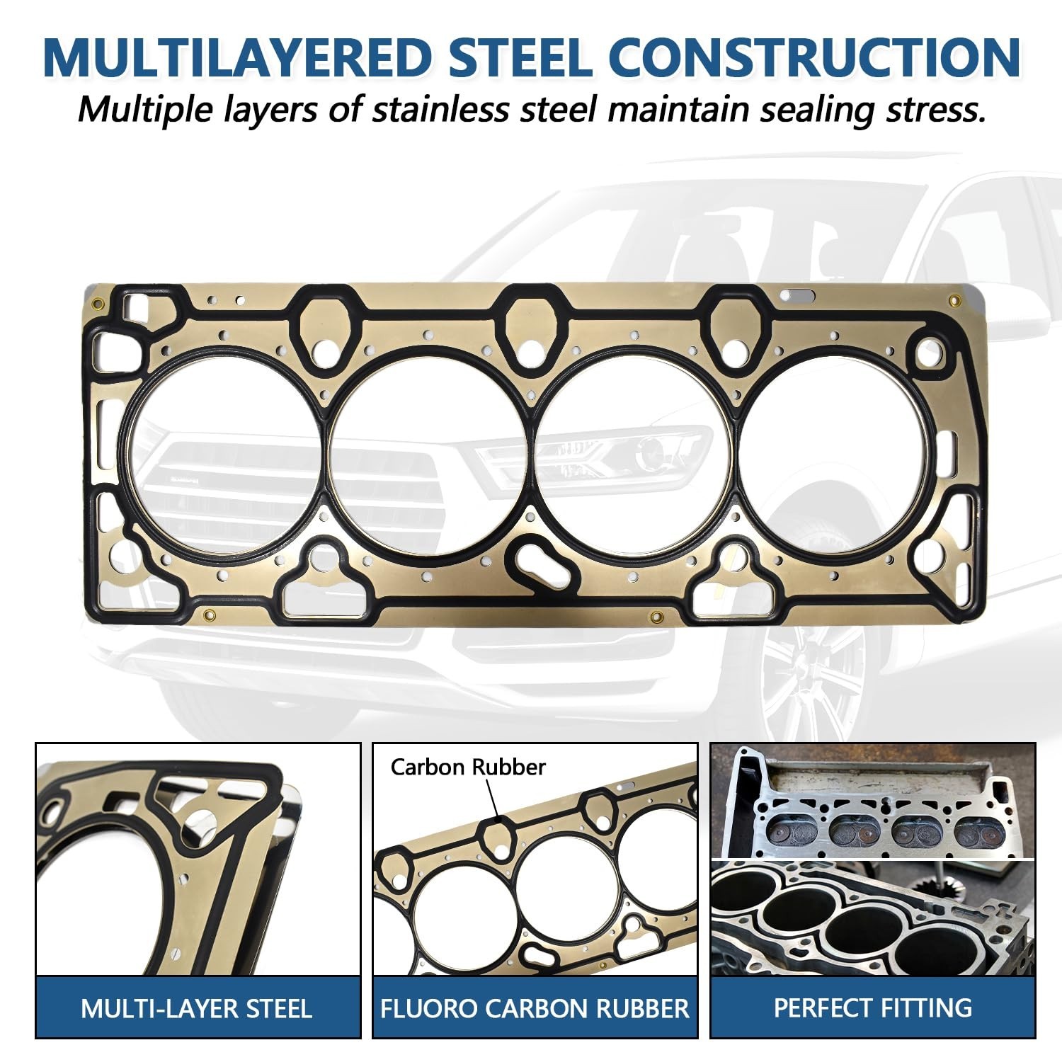 Engine Head Gasket Set with ES72469 Head Bolt Set Fits for Chevy Cruze Sonic …