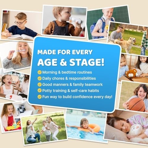 3-in-1 Kids Routine Chart – Magnetic Bedtime, Morning & Weekly Schedule with 99