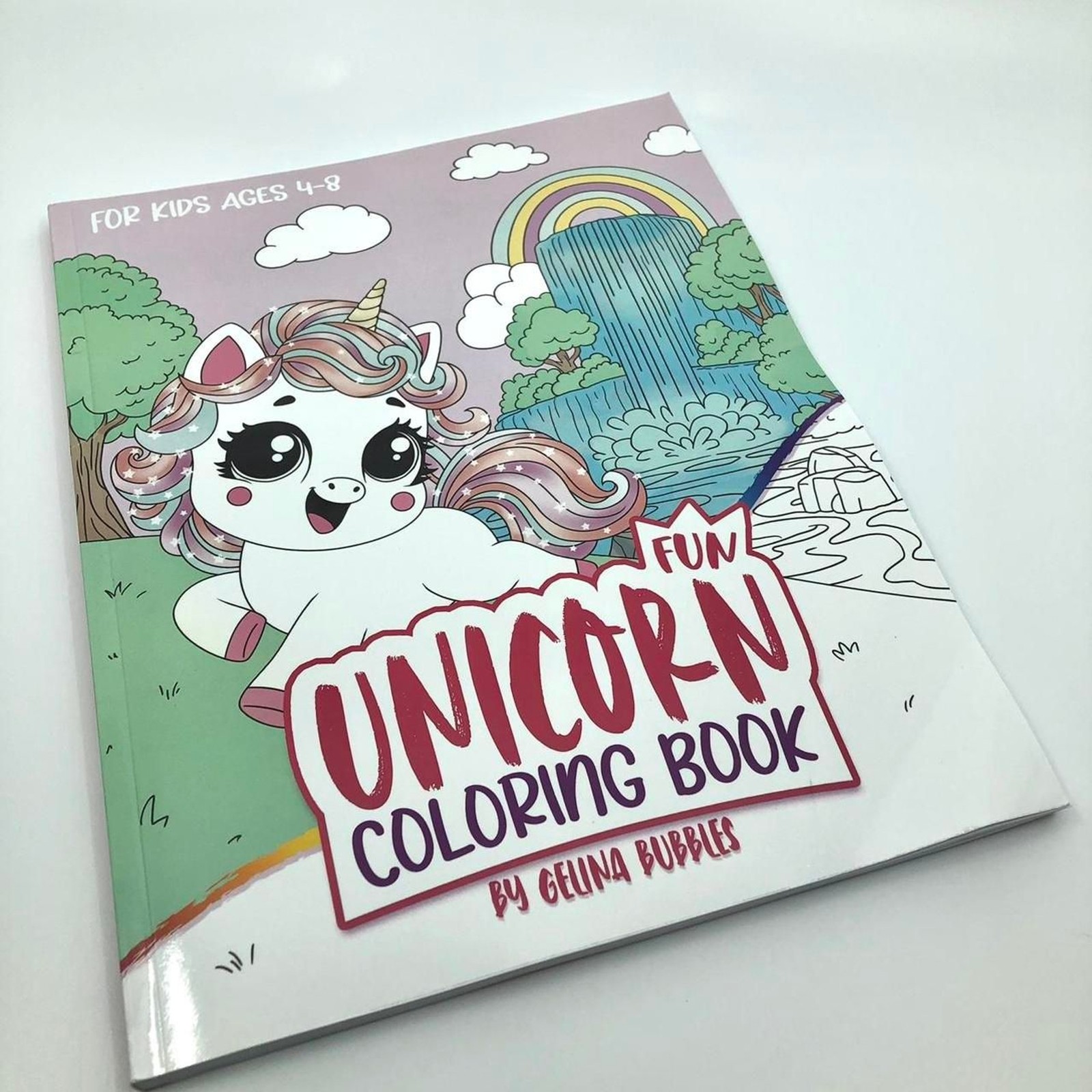 Fun Unicorn Coloring Book by Gelina Bubbles – For Kids Ages 4–8