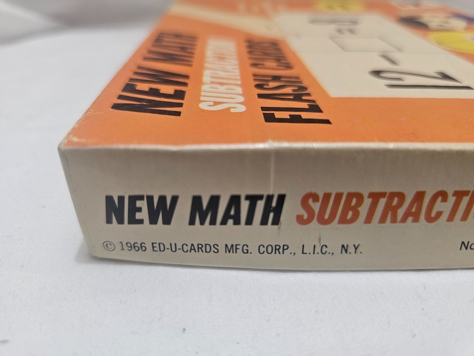 1966 New Math Subtraction Flash Cards Ed-U-Card Complete
