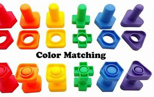 Preschool Large Nuts & Bolts: color/shape/size matching, OT, Special needs