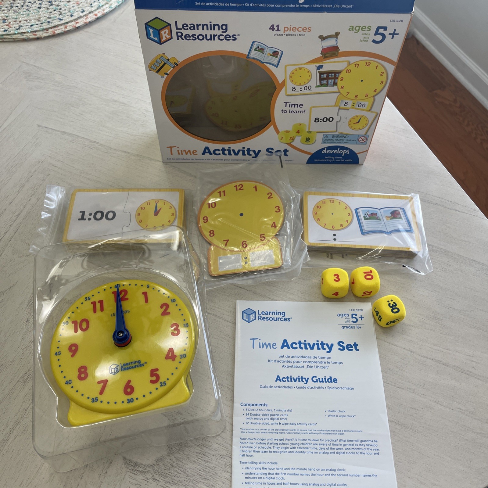 Learning Resources Time Activity Set New Educational Toy 5+ Years HomeschoolFun
