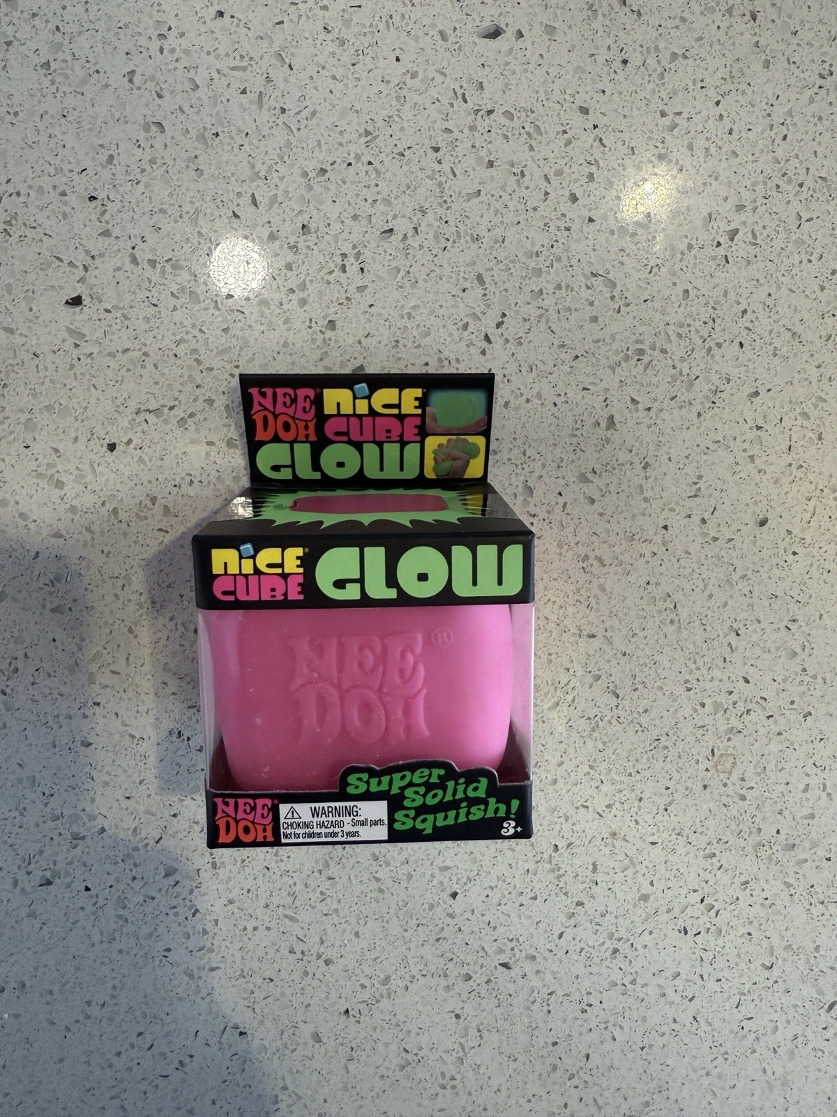 RARE! NeeDoh Nice Cube Glow – Super Solid Squish Sensory Toy